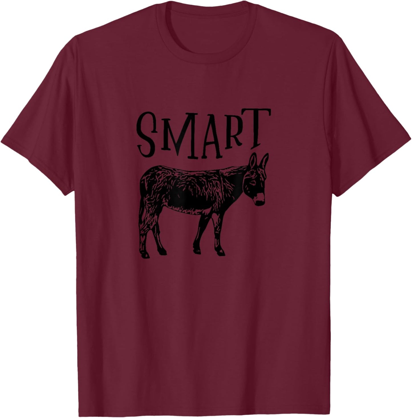 Smart Ass Donkey T-Shirt - T-Shirt | Maroon