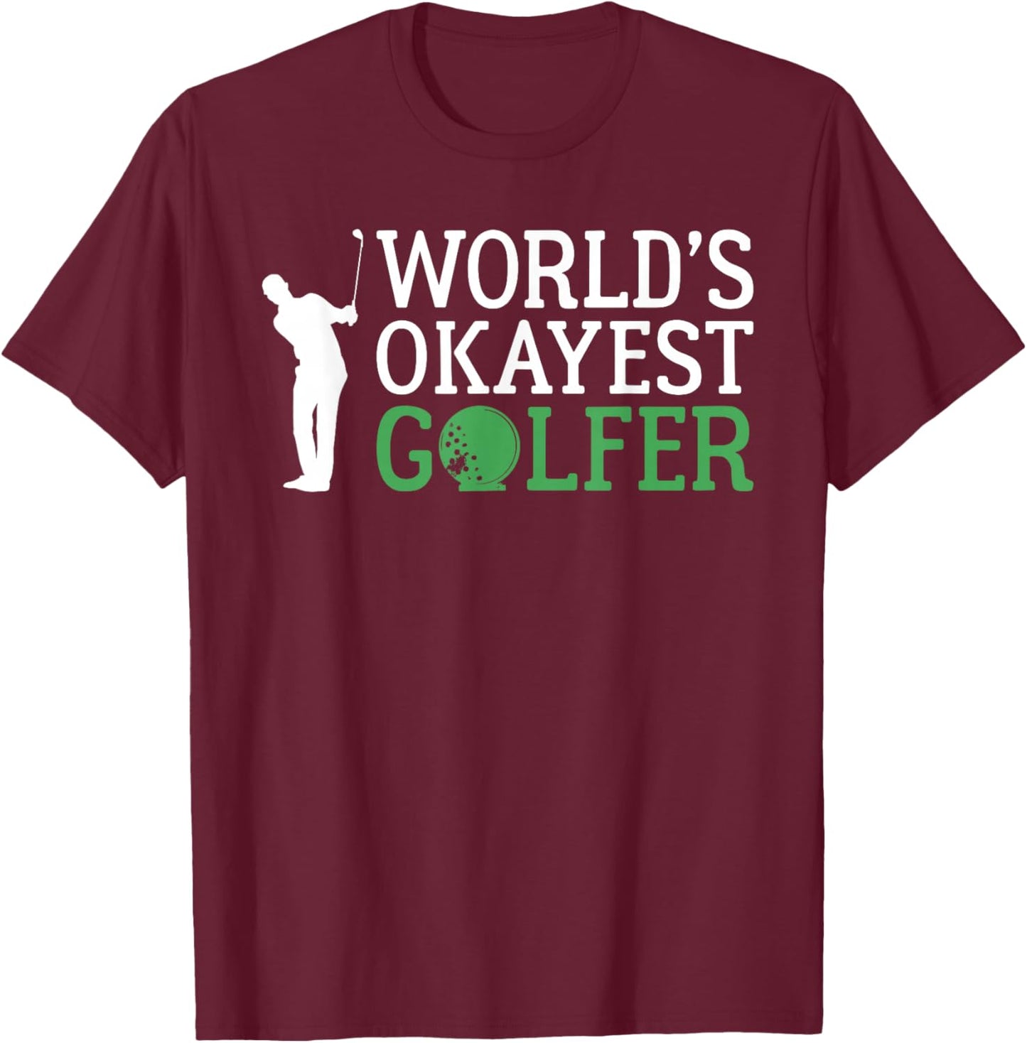 Golfer Gifts & Accessories -Adults Black Small Classic Fit Short Sleeve T-Shirt - T-Shirt | Maroon