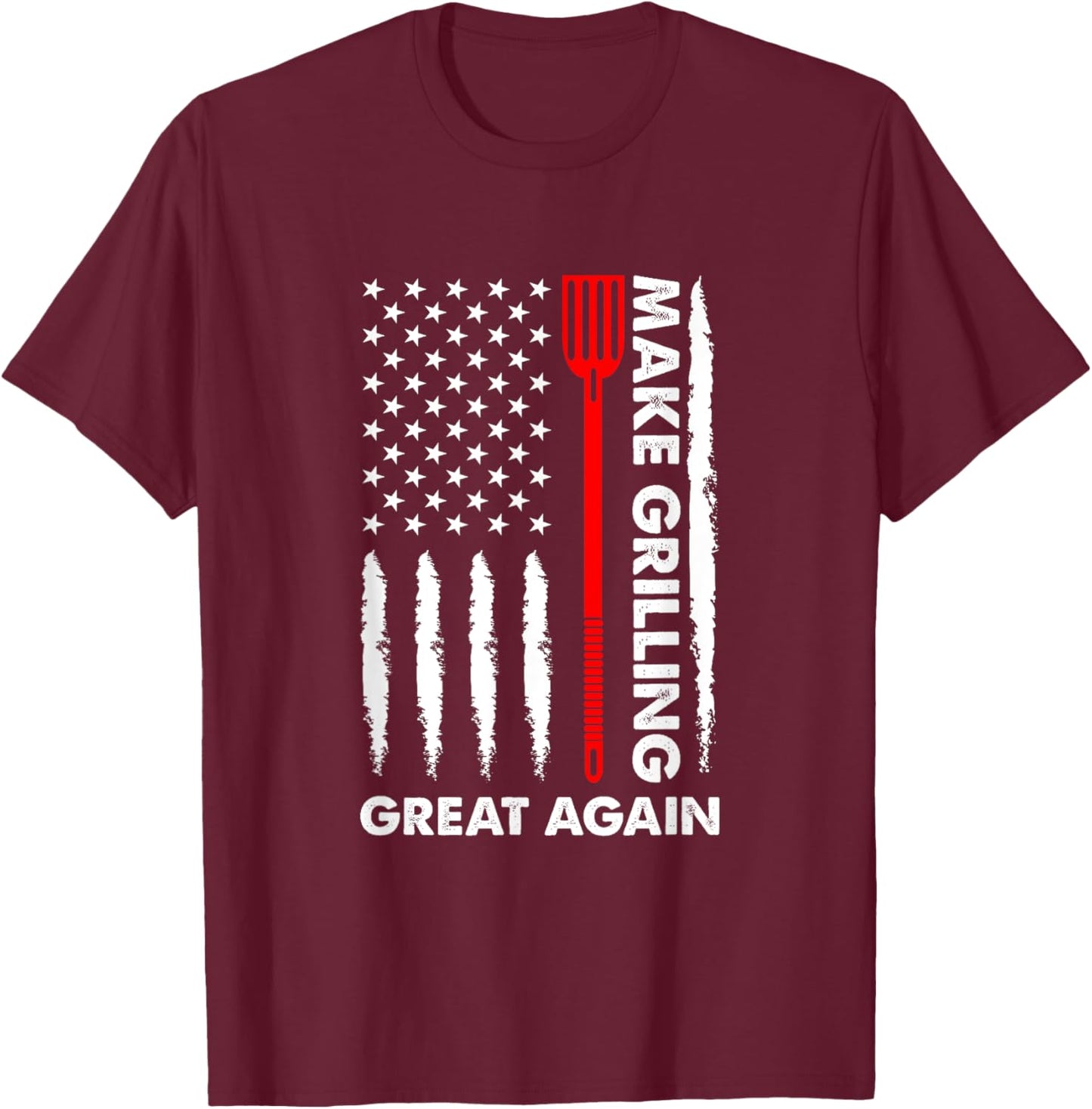 Make barbecuing great 4th July fun BBQ Pitmaster Women Men T-Shirt - T-Shirt | Maroon
