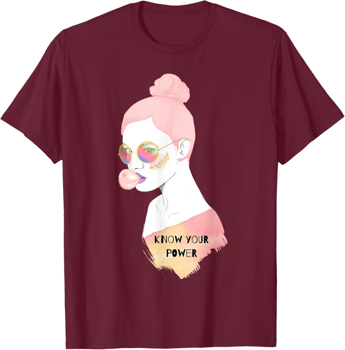 Know Your Power Shirt Women Empowering Rights Inspirational T-Shirt - T-Shirt | Maroon