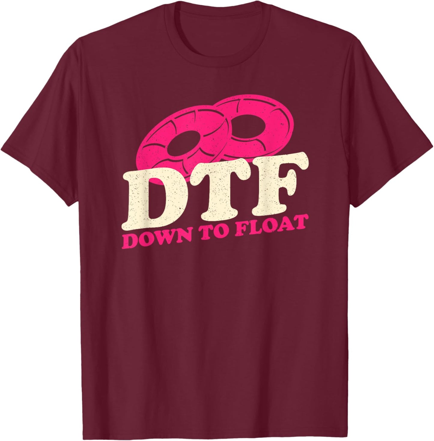 Funny River Tubing Drink Float Pee Repeat Summer Float Trip T-Shirt - T-Shirt | Maroon