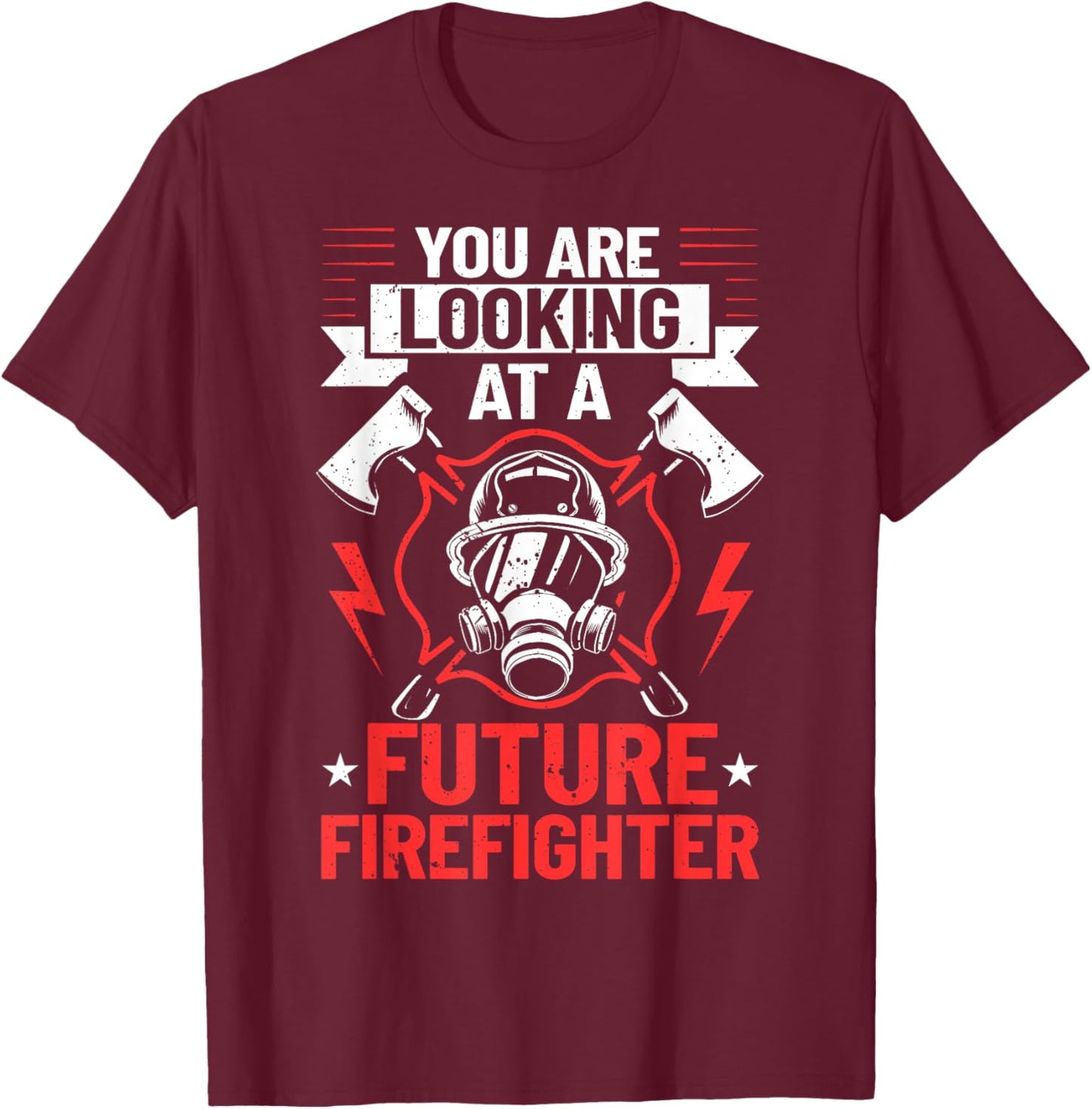 Firefighter Costume Firefighter Outfit Future Firefighter T-Shirt - T-Shirt | Maroon