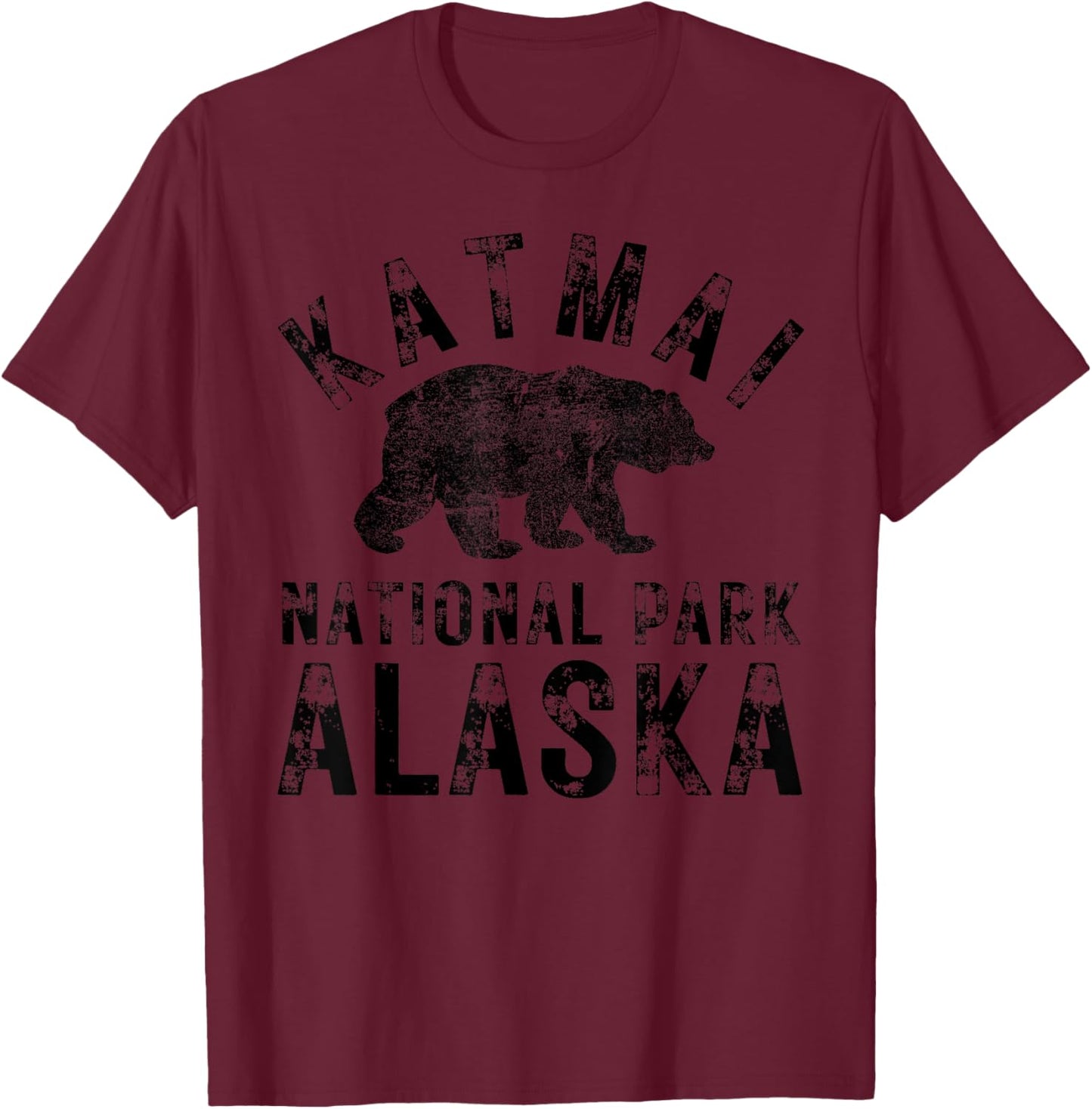 Katmai National Park Alaska Bear Hike Outdoors T-Shirt - T-Shirt | Maroon