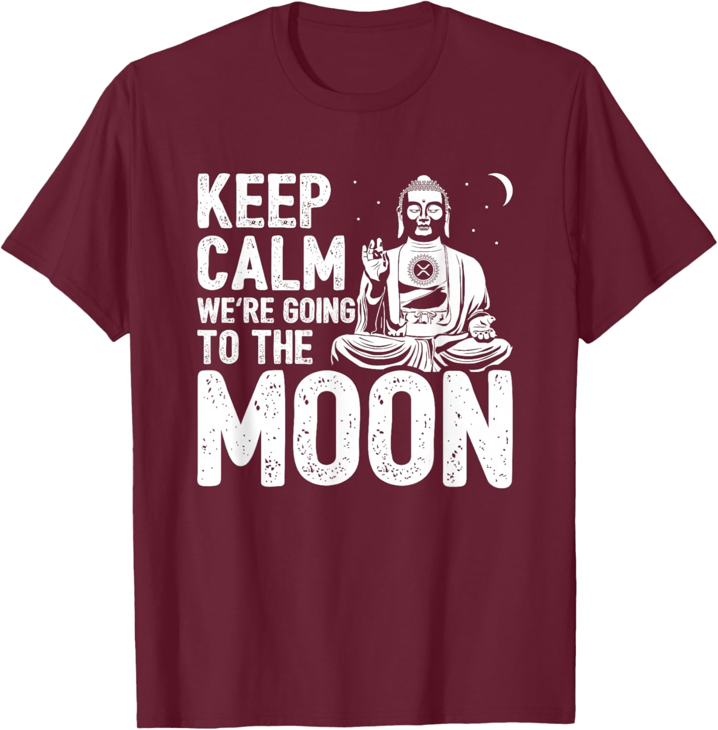 XRP Cryptocurrency - XRP To The Moon - Crypto Currency - XRP T-Shirt - T-Shirt | Maroon