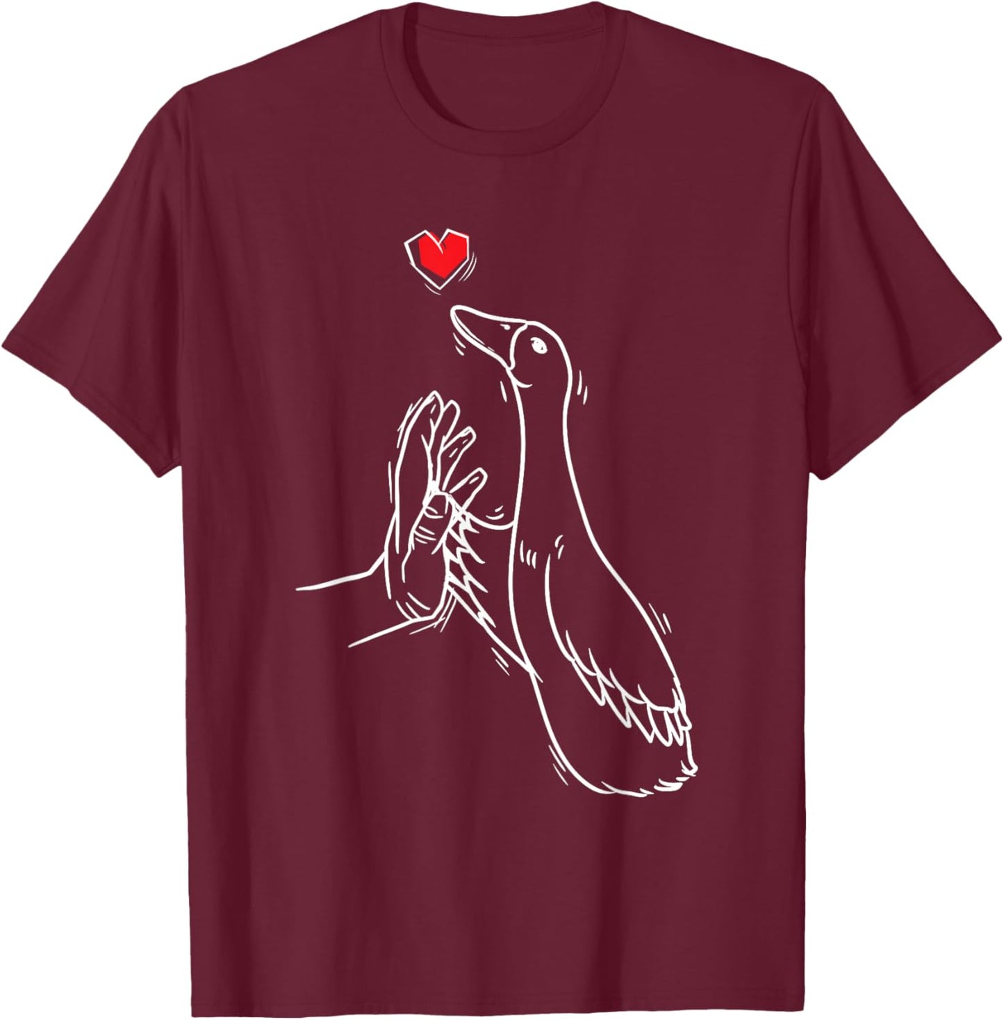 Indian runner duck T-Shirt - T-Shirt | Maroon