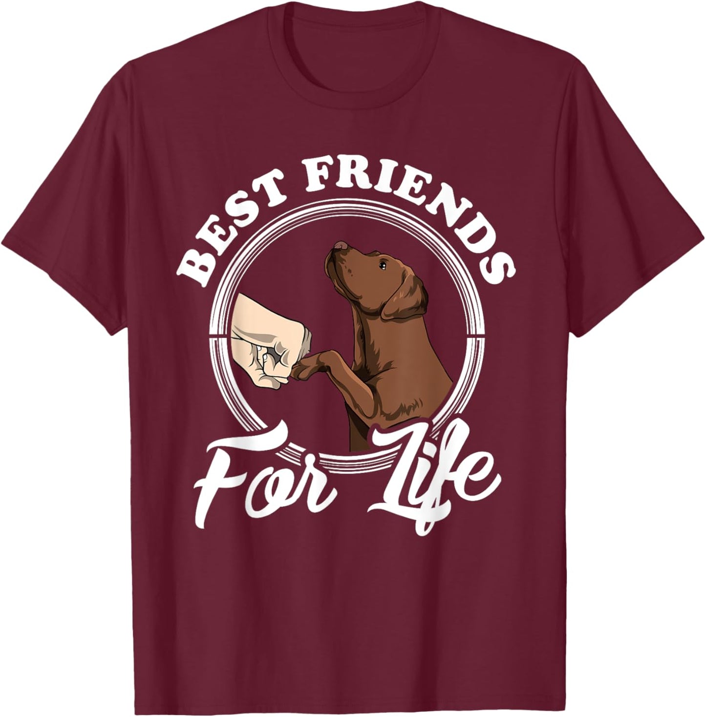 Chocolate Labrador Design Funny Chocolate Labrador Lovers T-Shirt - T-Shirt | Maroon