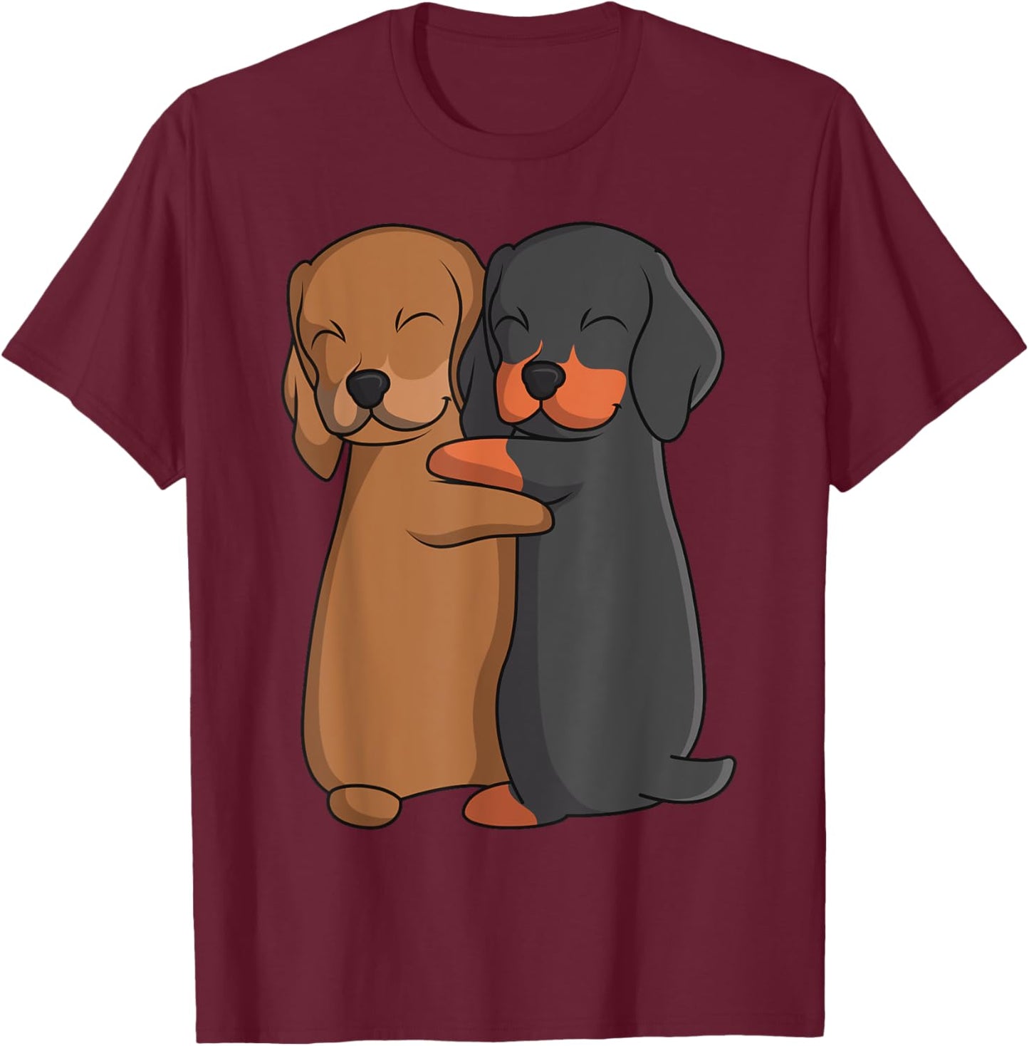 Dachshund Lover Weiner Dog Girls Kids Women Men T-Shirt - T-Shirt | Maroon