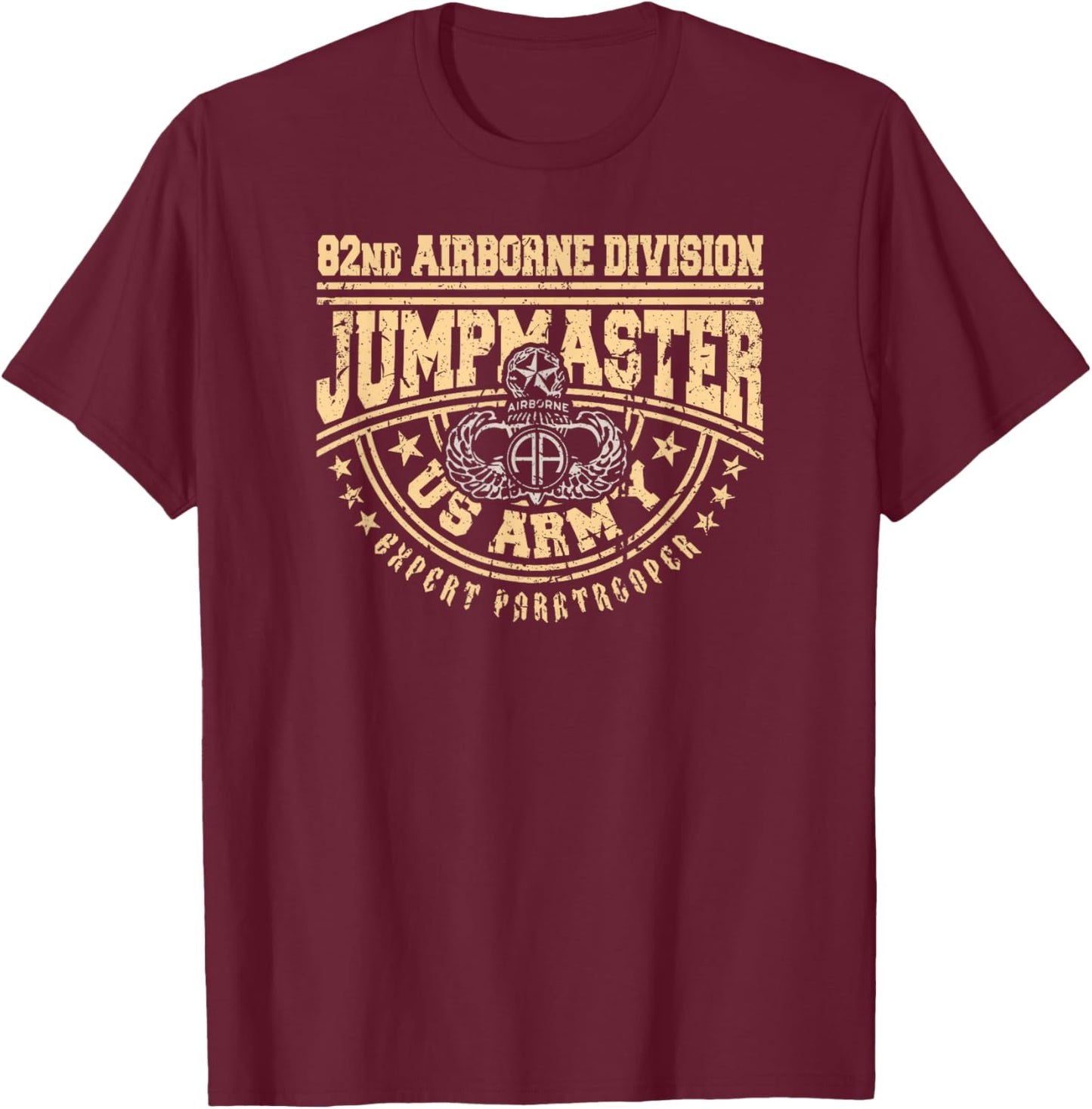 Jumpmaster Paratrooper Airborne 82nd Airborne Division Gear T-Shirt - T-Shirt | Maroon