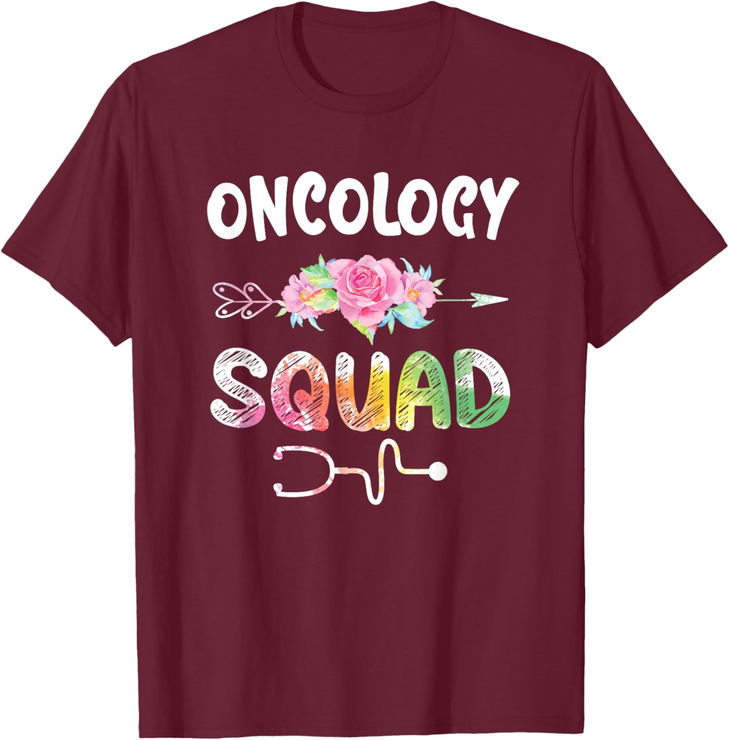 Oncology Nurse Squad Shirt Oncology Matching Nurse T-Shirt - T-Shirt | Maroon