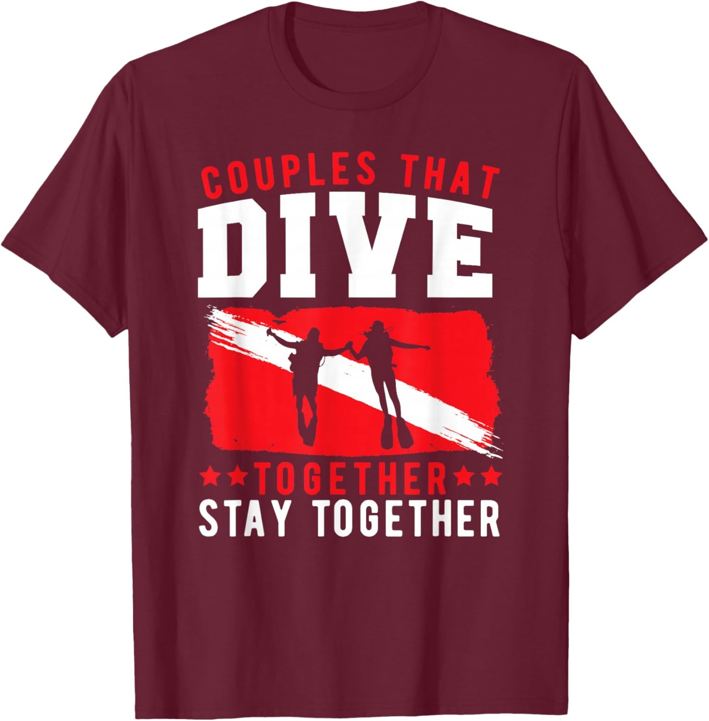 Scuba Diving Couple Scuba Squad - Deep Sea Diver Scuba Diver T-Shirt - T-Shirt | Maroon
