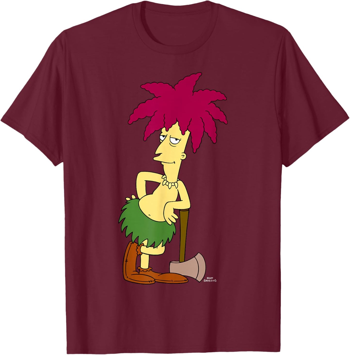 The Simpsons Sideshow Bob With Axe V1 T-Shirt - T-Shirt | Maroon
