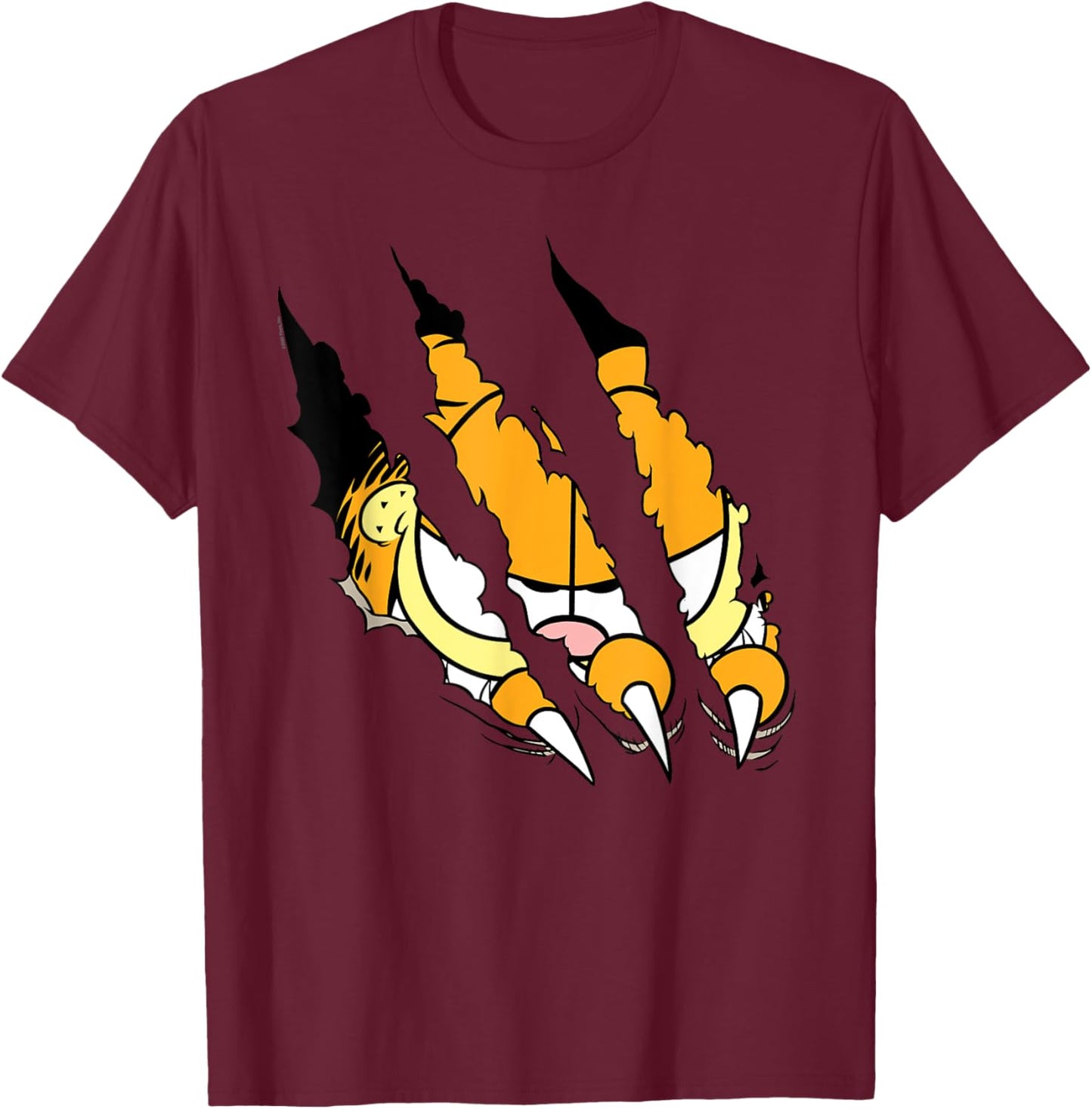 Garfield Claws T-Shirt - T-Shirt | Maroon