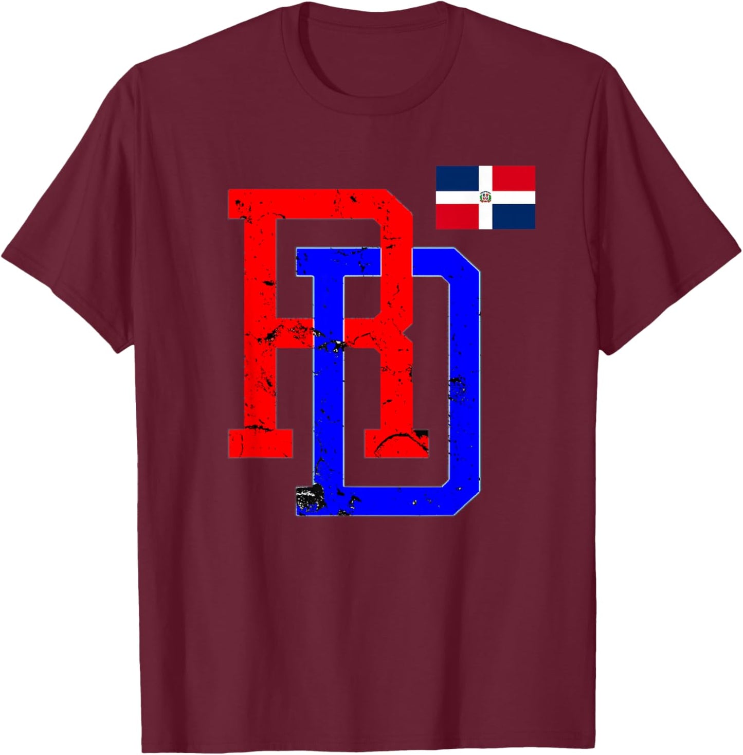 Dominican Republic RD Flag Pride-Dominican Cute Gifts T-Shirt - T-Shirt | Maroon