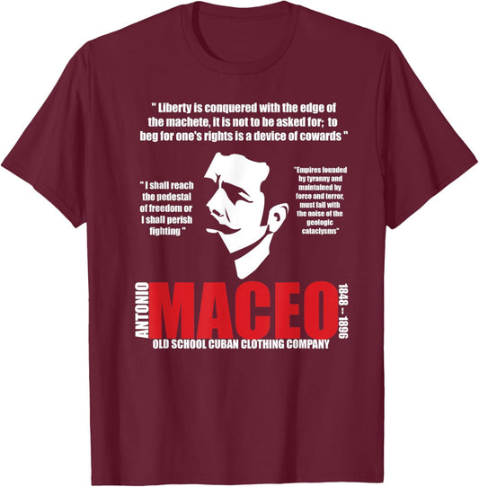 Antonio Maceo Cuban Patriot Cuba Libre War of Independence T-Shirt - T-Shirt | Maroon