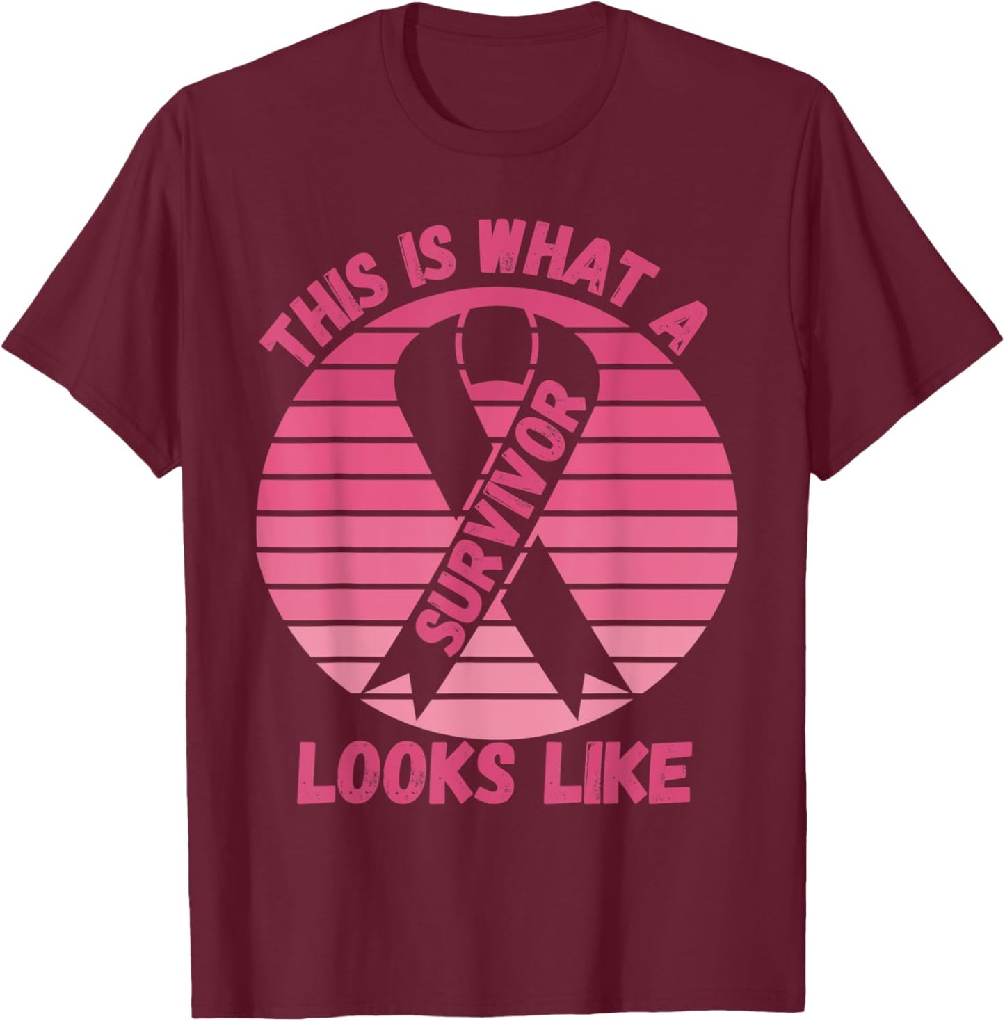 This is what a breast cancer survivor looks like T-Shirt - T-Shirt | Maroon