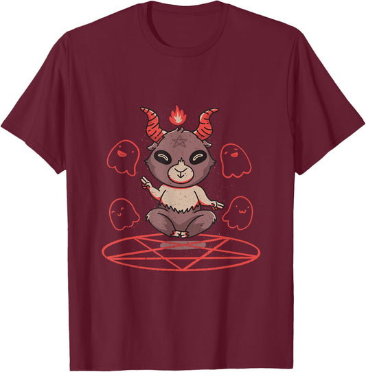 Cute Baby Baphomet T-Shirt - T-Shirt | Maroon