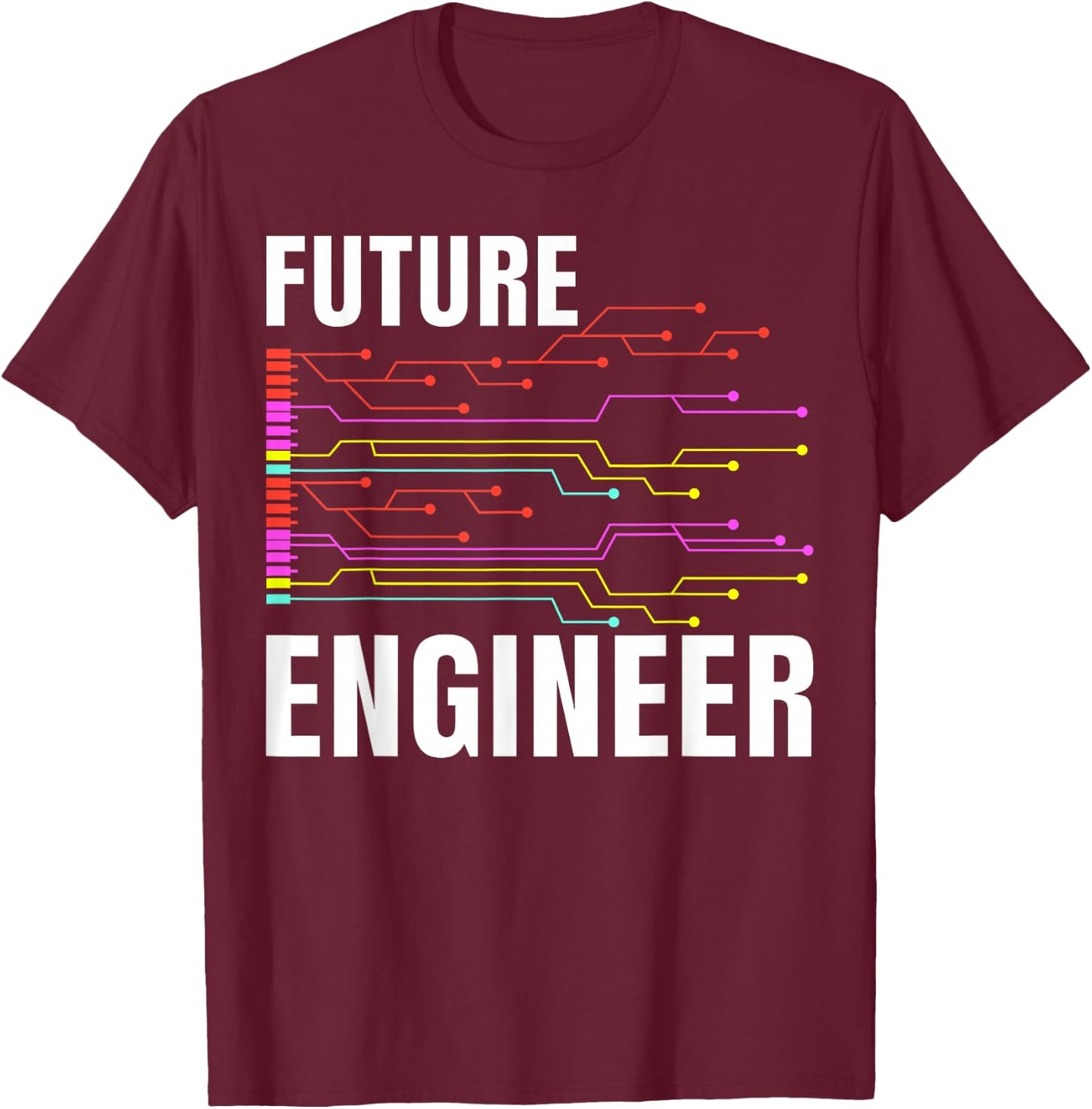 Electrical Engineering Circuit Kids Future Engineer T-Shirt - T-Shirt | Maroon