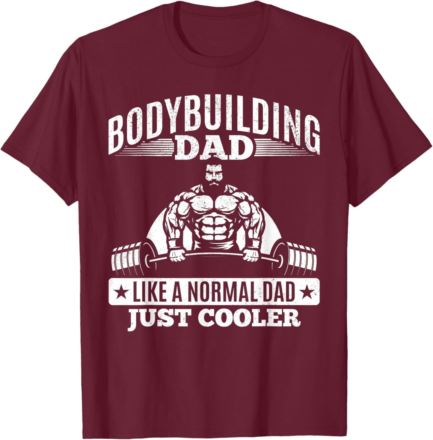 Powerlifting Daddy Training Fitness Gym Bodybuilding Dad T-Shirt - T-Shirt | Maroon