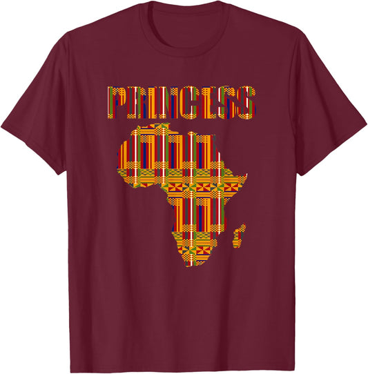 Africa Princess Kente Pattern Juneteenth Africa Princess T-Shirt - T-Shirt | Maroon