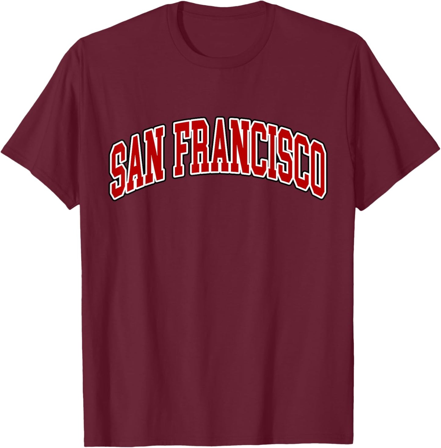San Francisco - Hometown Pride - Throwback Design - Classic T-Shirt - T-Shirt | Maroon