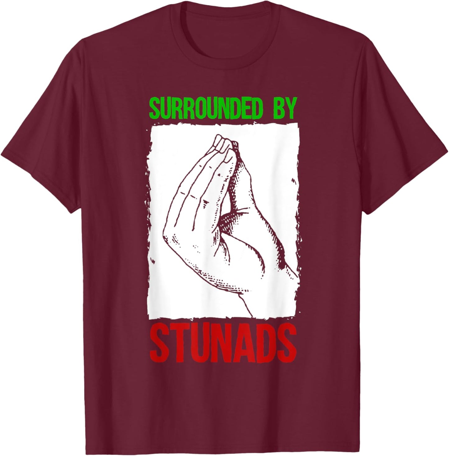 Funny Italian Design Men Women Italy Italian Hand Gesture T-Shirt - T-Shirt | Maroon