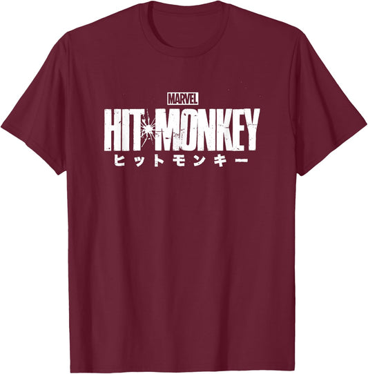 Marvel Hit Monkey Logo T-Shirt - T-Shirt | Maroon