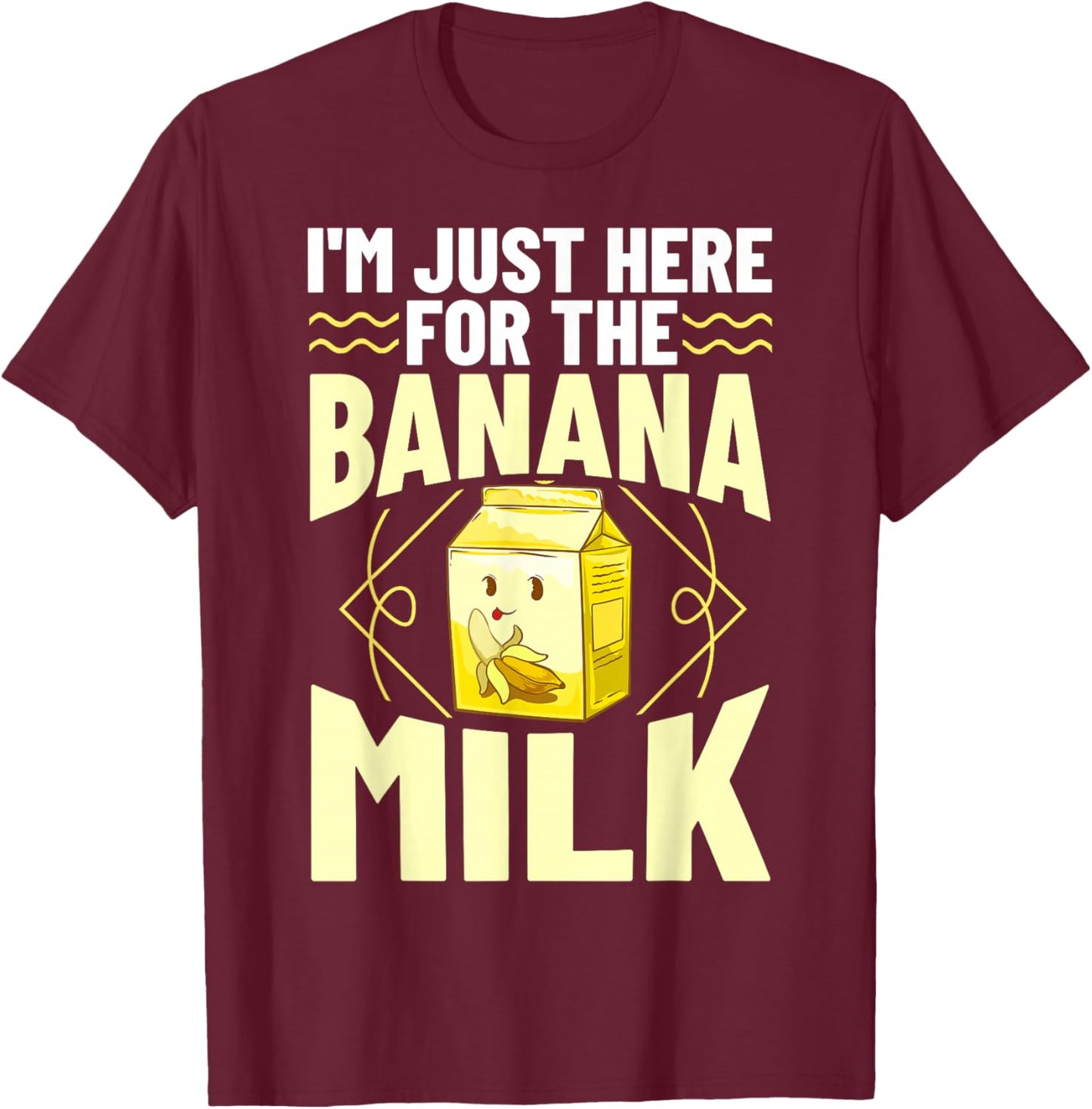 Banana Milk Chocolate Flavour T-Shirt - T-Shirt | Maroon