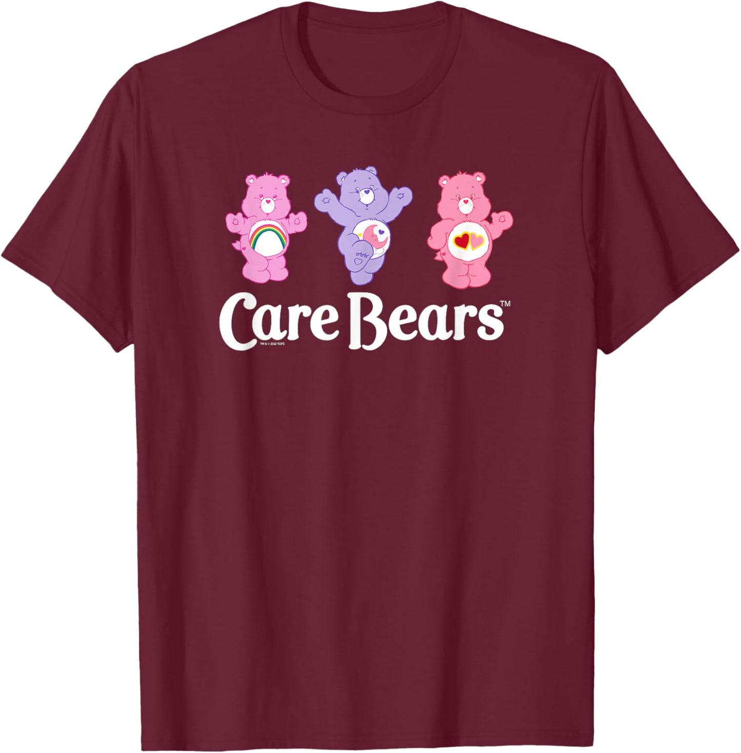 Care Bears Love-a-Lot Cheer & Sweet Dreams Bear Vintage Logo T-Shirt - T-Shirt | Maroon