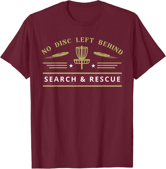 Funny Disc Golf Search And Rescue Disc Golfer T-Shirt - T-Shirt | Maroon