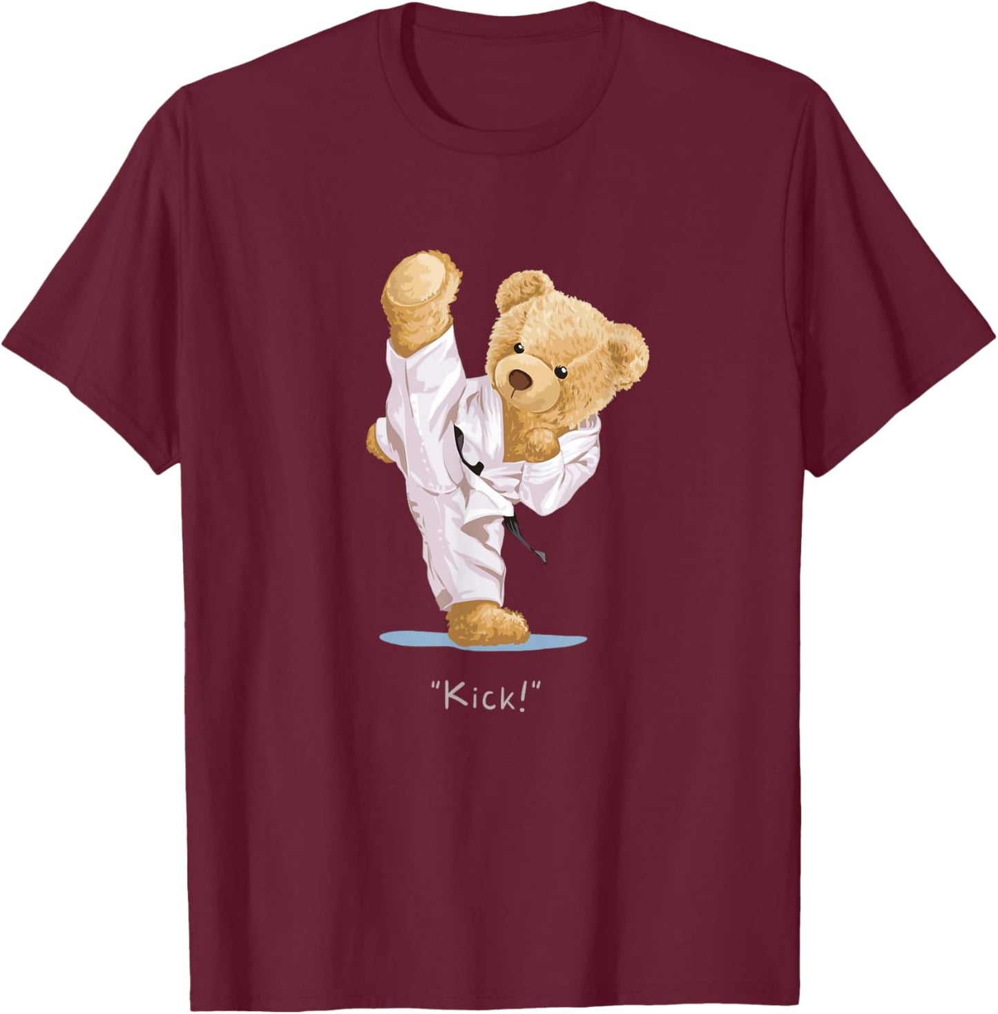 Karate Children's Teddy Bear Taekwondo Boys Men T-Shirt - T-Shirt | Maroon