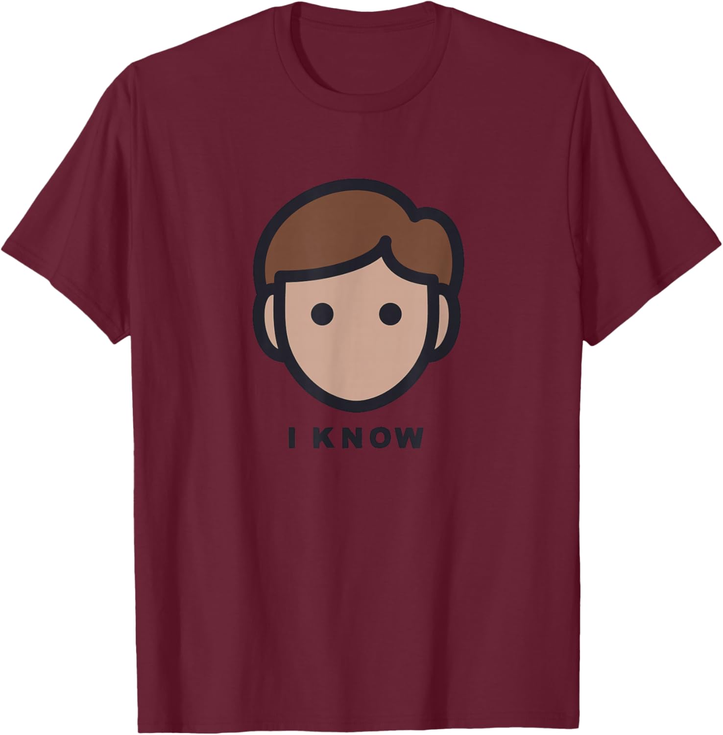 Star Wars Cartoon Han Solo I Know T-Shirt - T-Shirt | Maroon