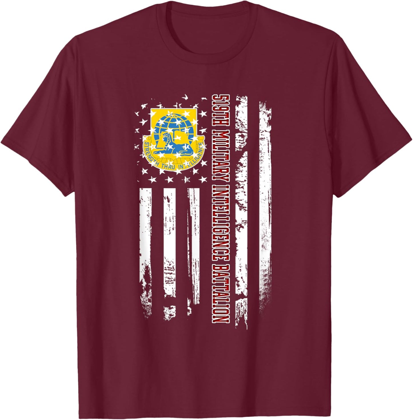 519th Military Intelligence Battalion Veteran Day Christmas T-Shirt - T-Shirt | Maroon