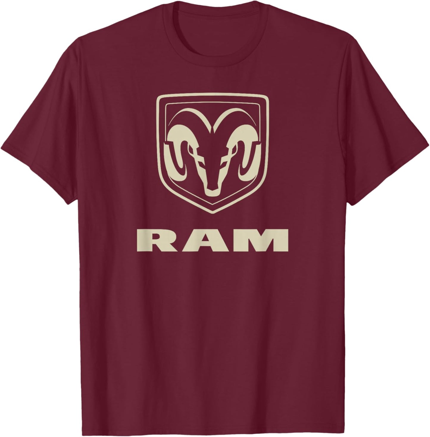 RAM Trucks Tan Logo T-Shirt - T-Shirt | Maroon