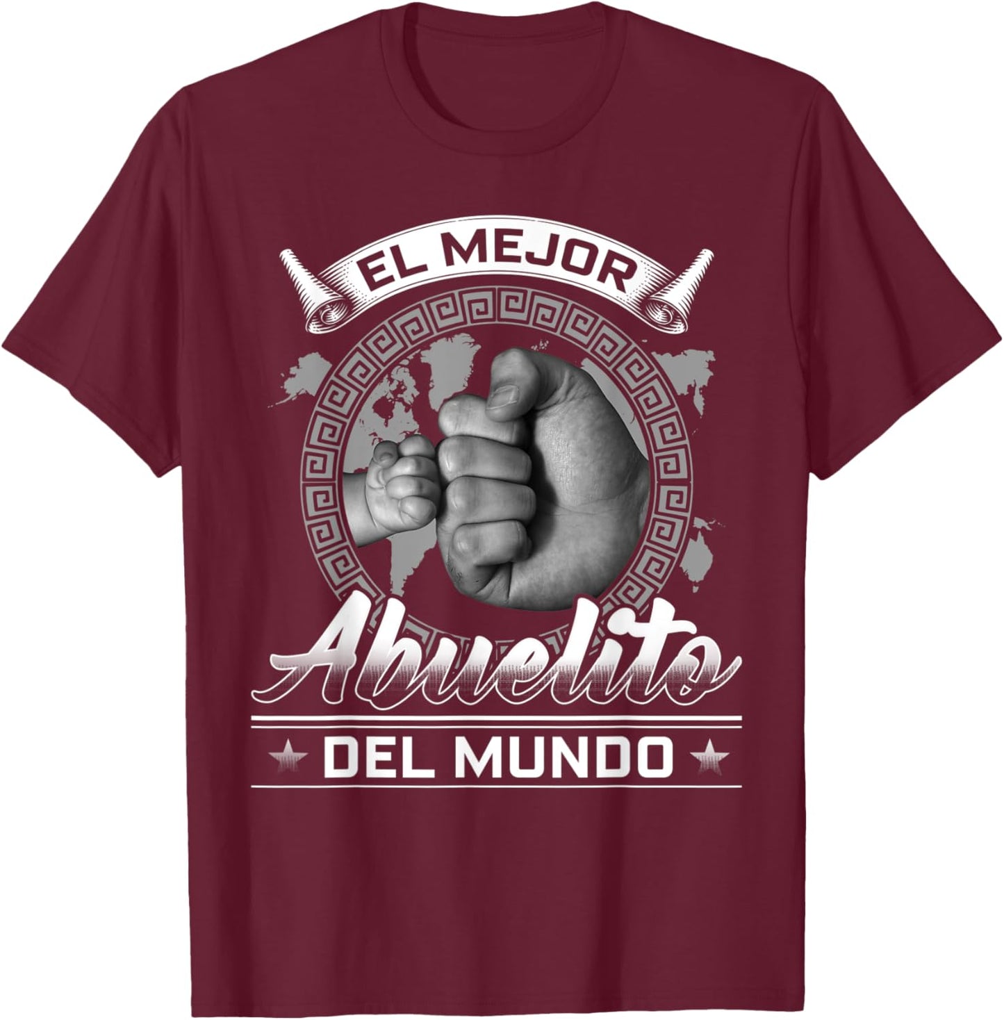 El Mejor Abuelito Del Mundo Men American Flag Decor Grandpa T-Shirt - T-Shirt | Maroon