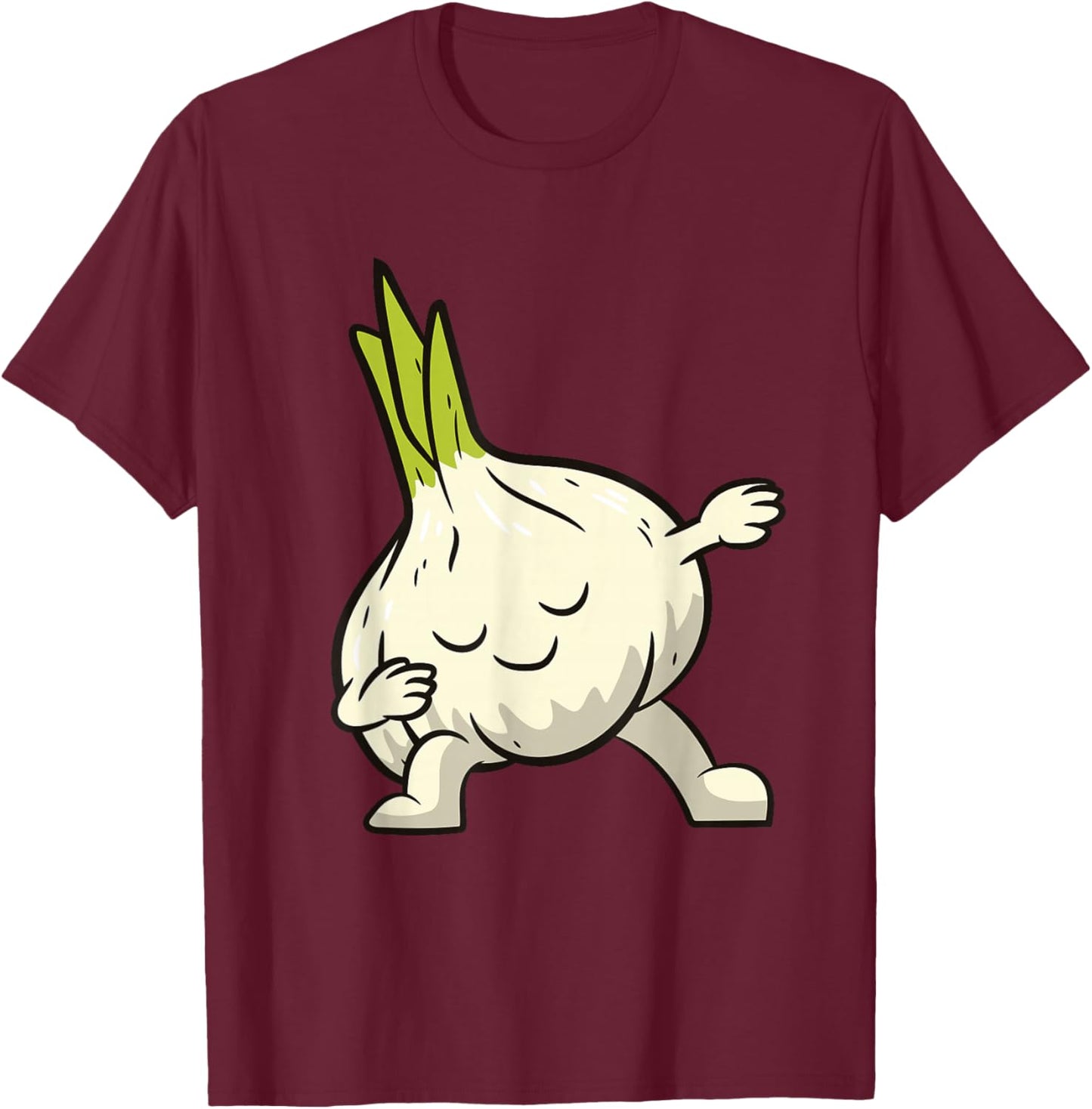 Garlic Dabbing Garlic Vegetable Love Garlic T-Shirt - T-Shirt | Maroon