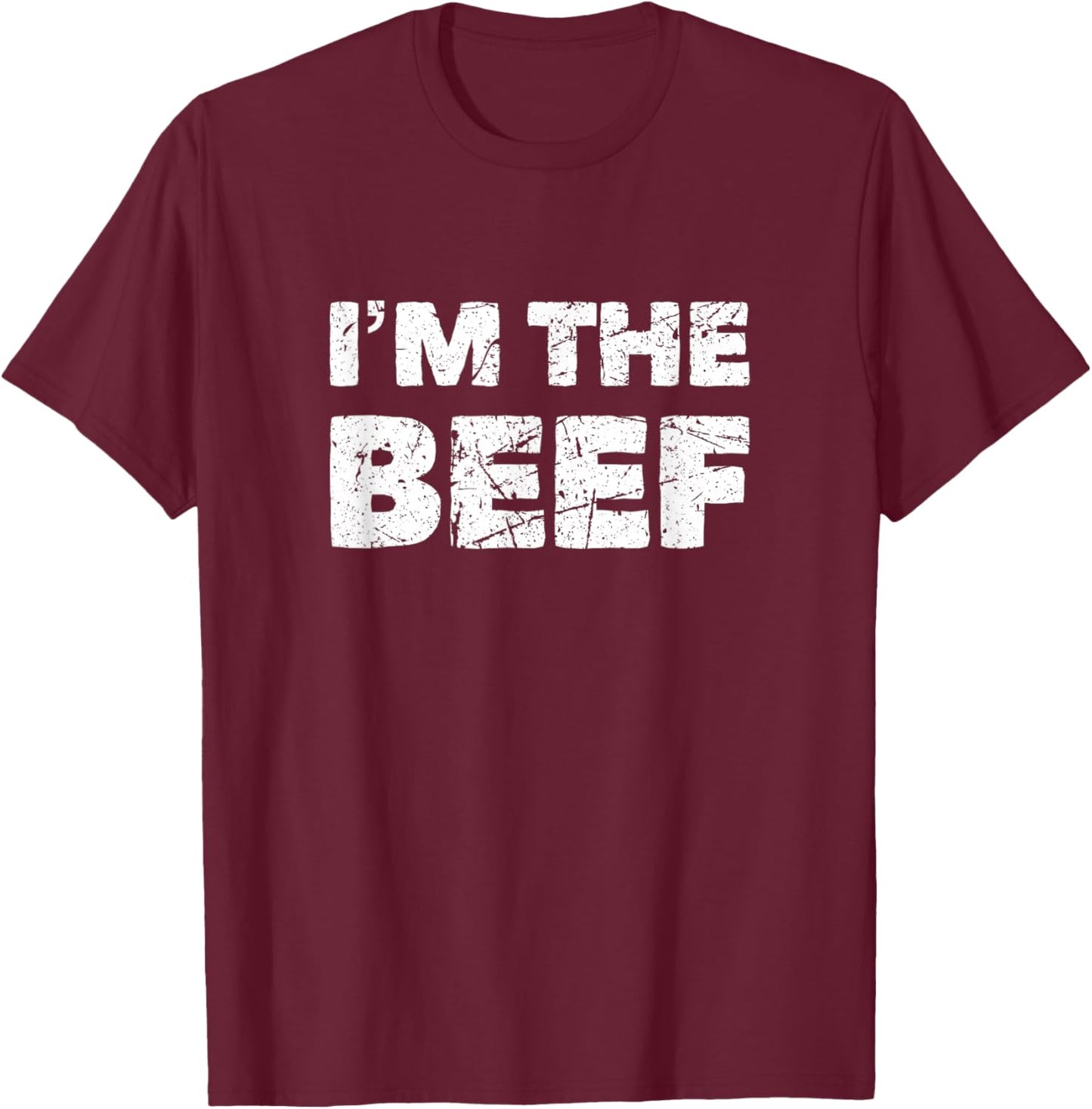 I'm the Beef - Black, Cotton, Short Sleeve, , Regular Fit, , S T-Shirt - T-Shirt | Maroon