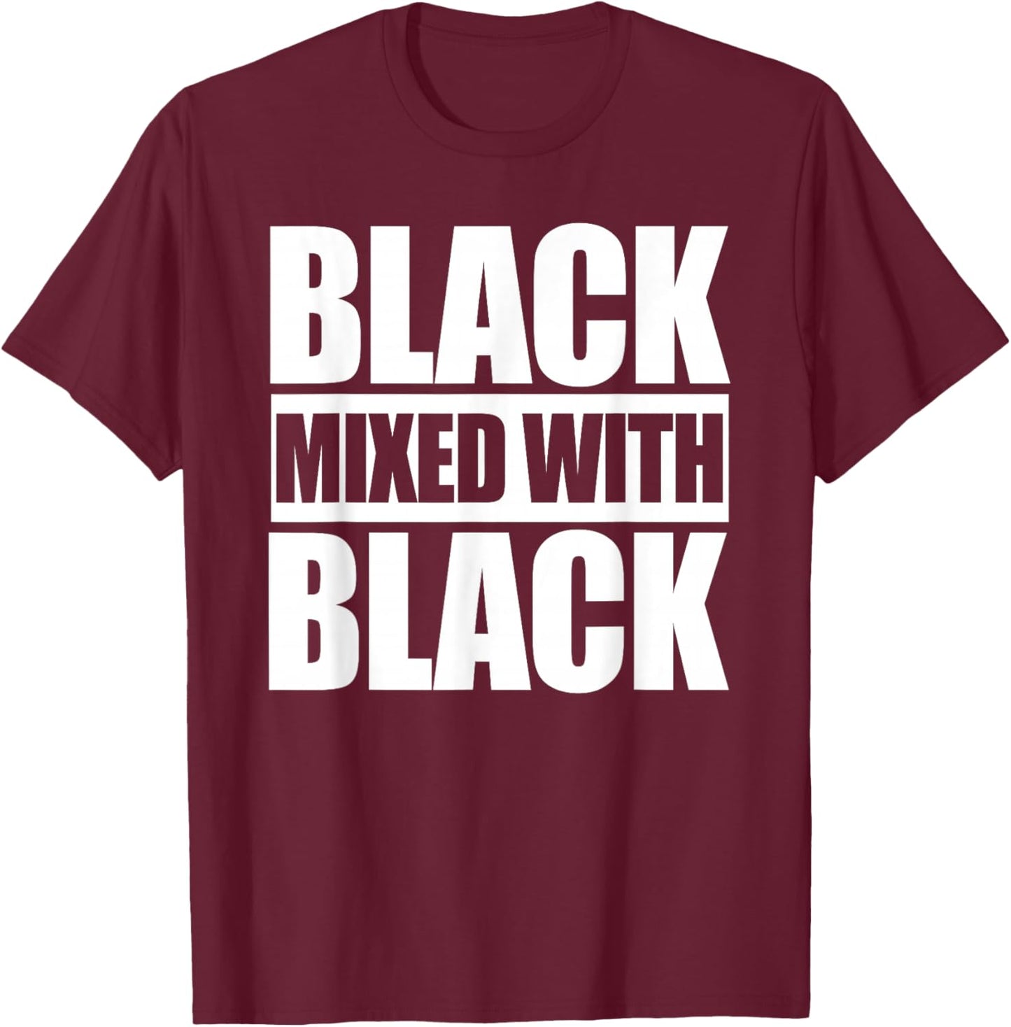 Black Mixed with Black T-Shirt - T-Shirt | Maroon