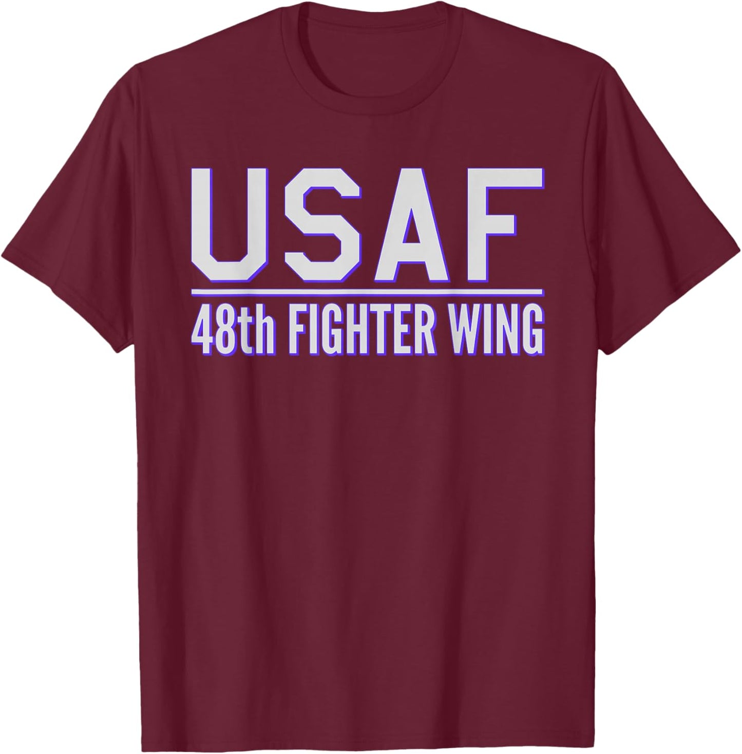 48th Fighter Wing Usaf Raf Lakenheath Air Force T-Shirt - T-Shirt | Maroon