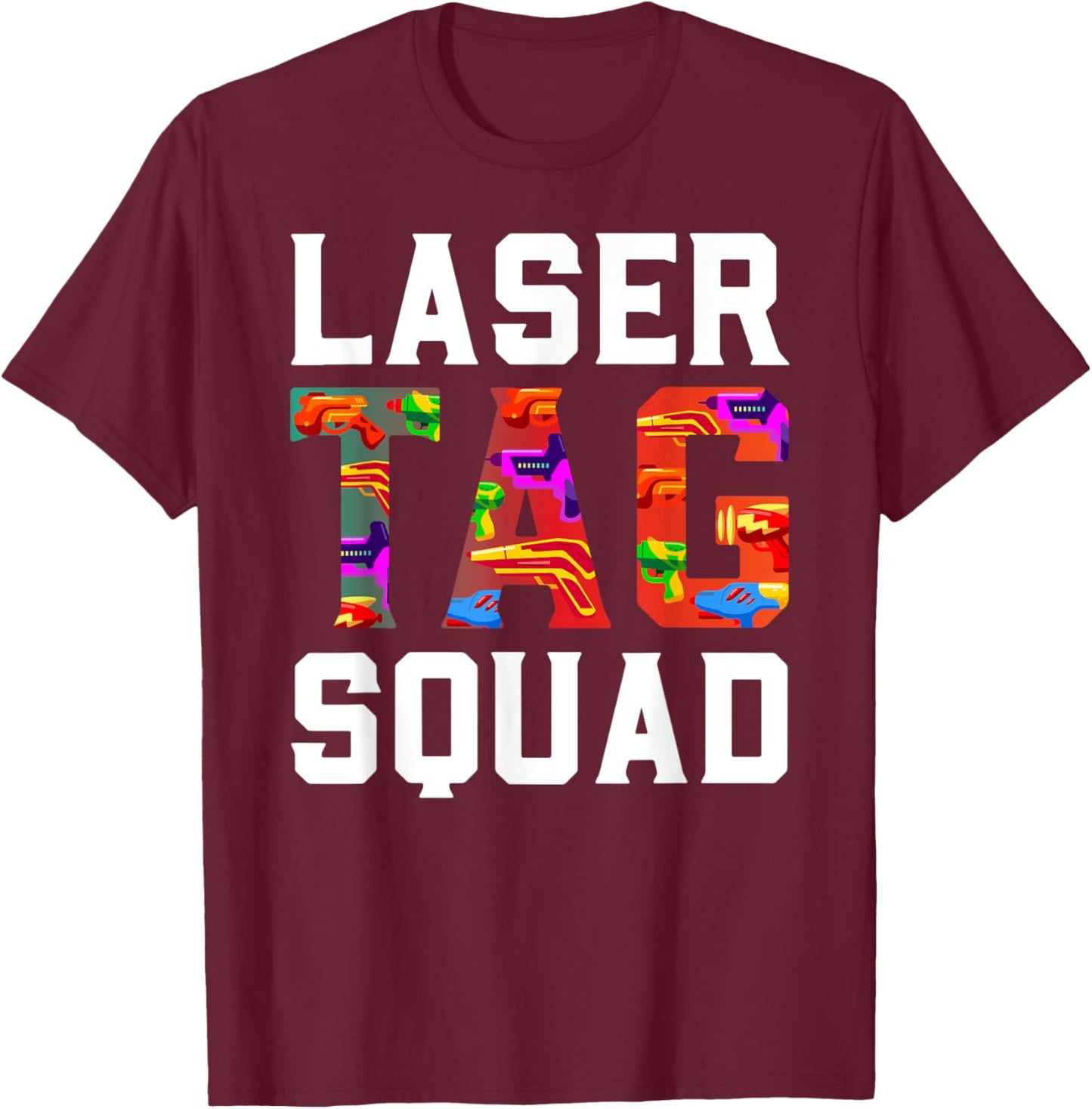 Laser Tag Squad T-Shirt - T-Shirt | Maroon