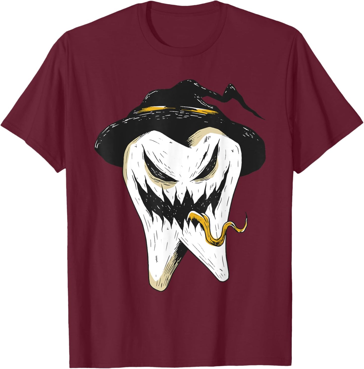 Halloween I Tooth Fairy Monster Tooth Horror Scary Evil T-Shirt - T-Shirt | Maroon