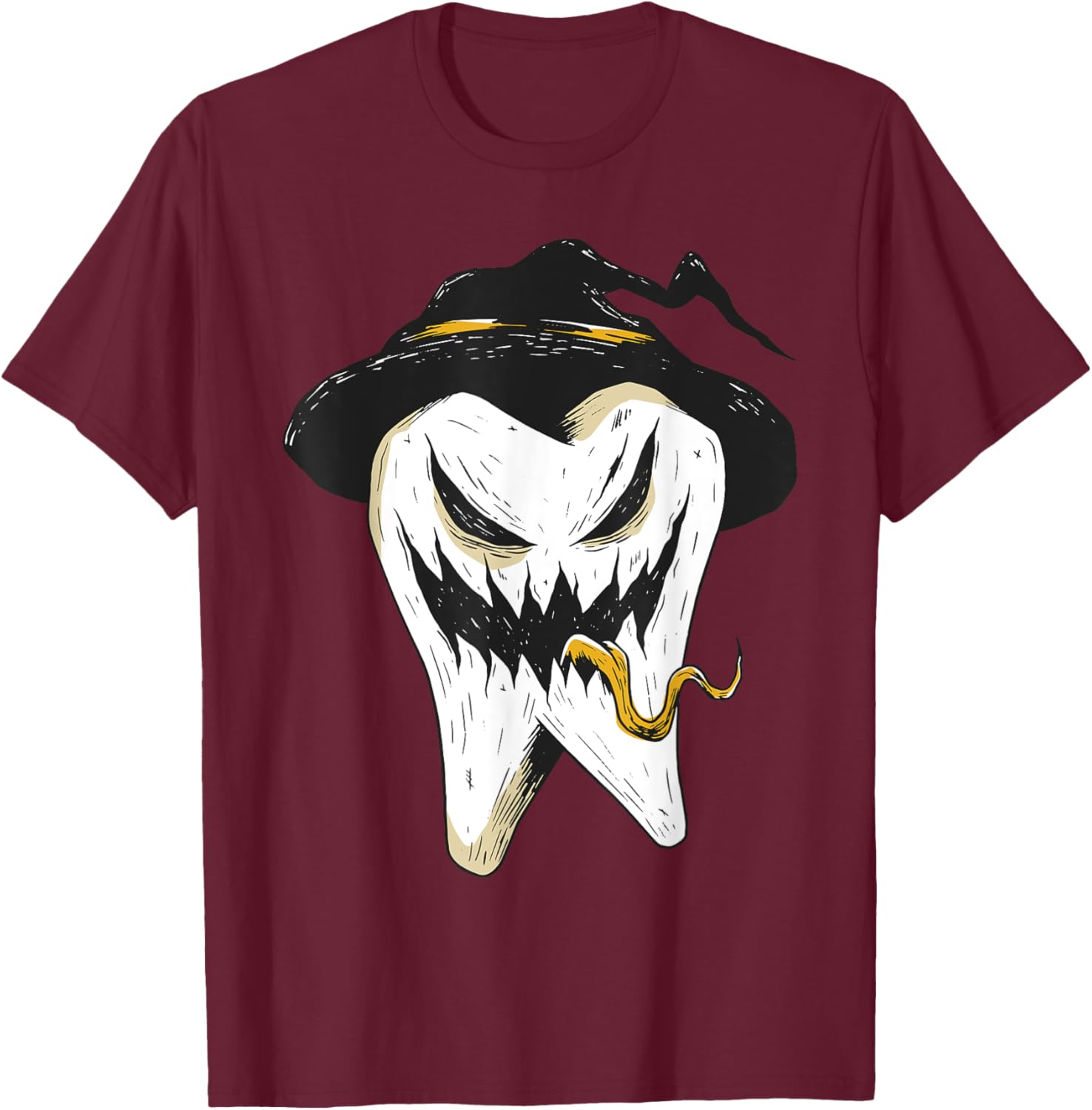 Halloween I Tooth Fairy Monster Tooth Horror Scary Evil T-Shirt - T-Shirt | Maroon