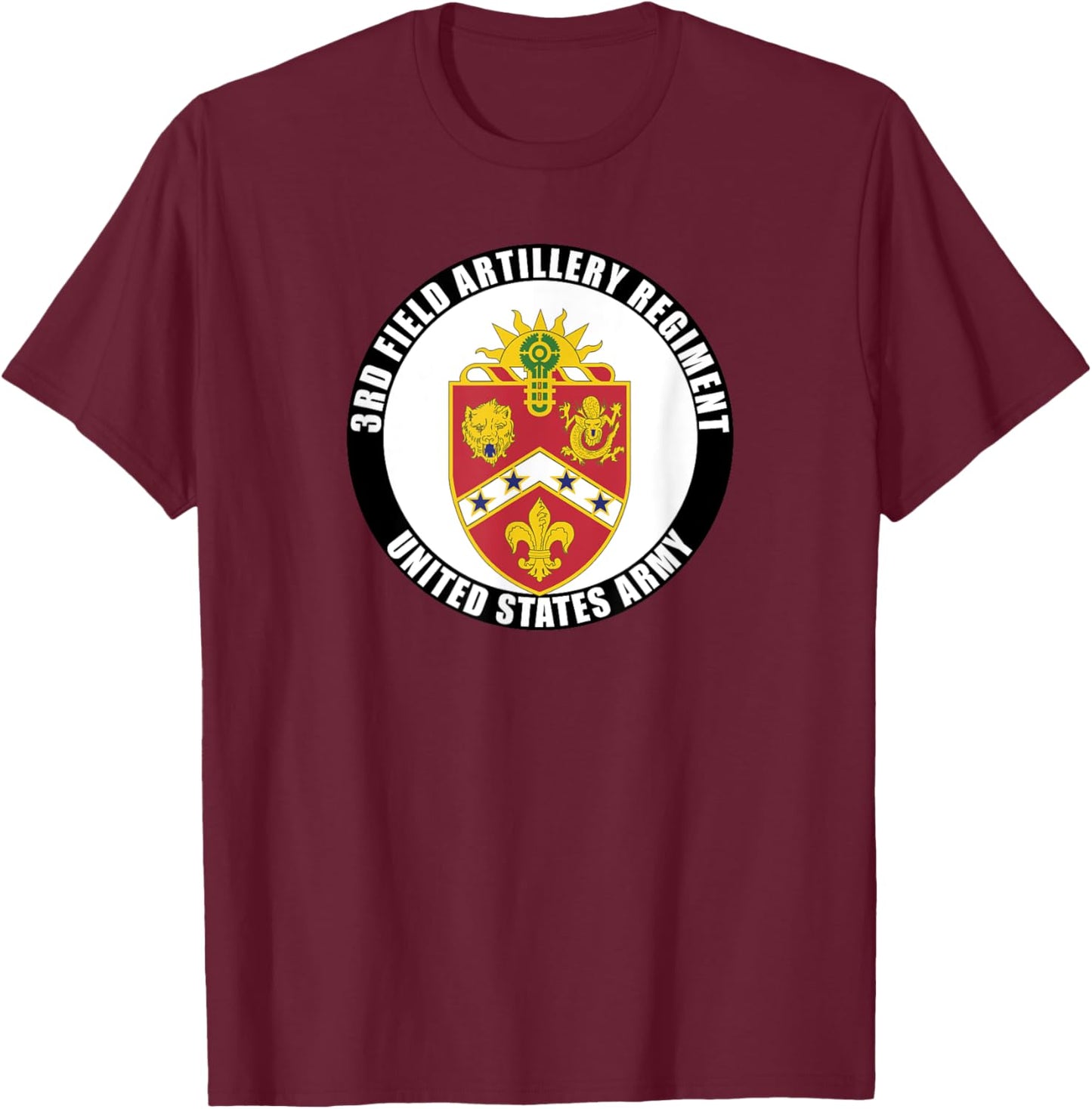 3rd Field Artillery Regiment United States Army Veteran T-Shirt - T-Shirt | Maroon