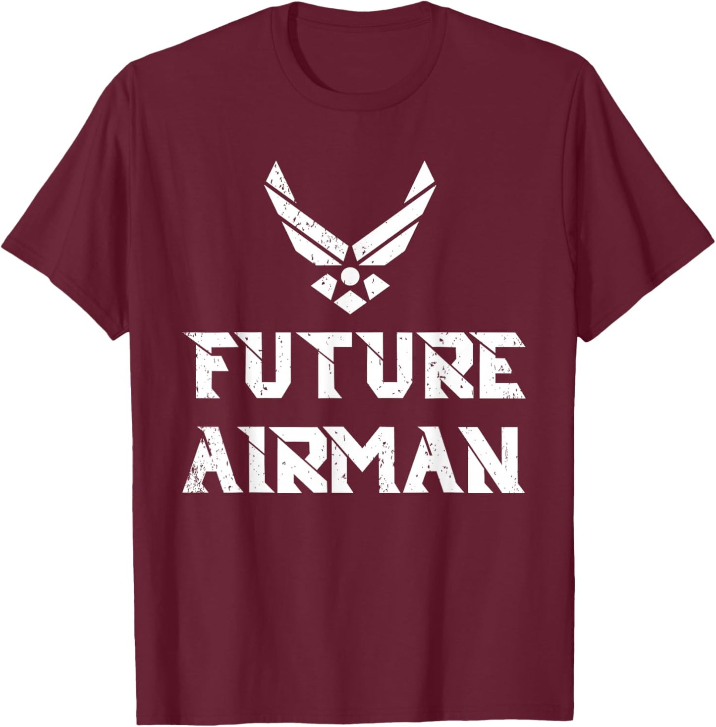 Air Force Future Airman Vintage Military Veteran American T-Shirt - T-Shirt | Maroon