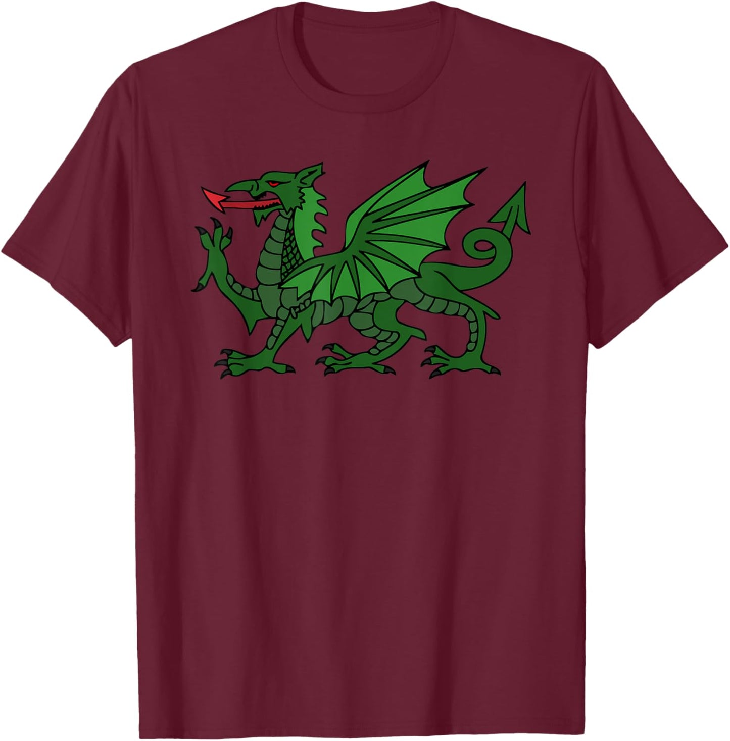 Welsh Dragon United Kingdom Patriotic Symbol Wales Kids Men T-Shirt - T-Shirt | Maroon