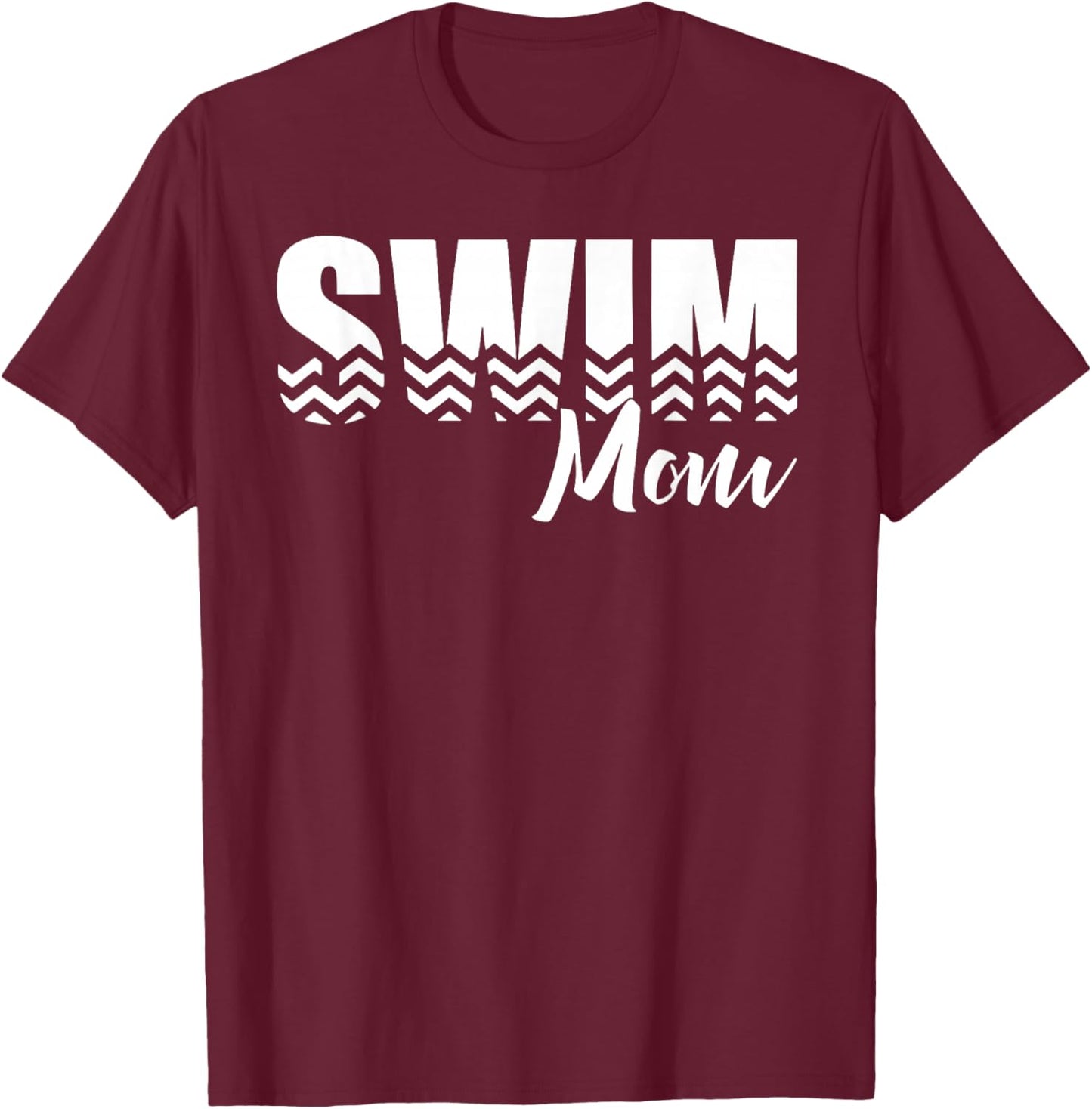 Funny Swim Mom , Family Mommy Mama Shirts T-Shirt - T-Shirt | Maroon