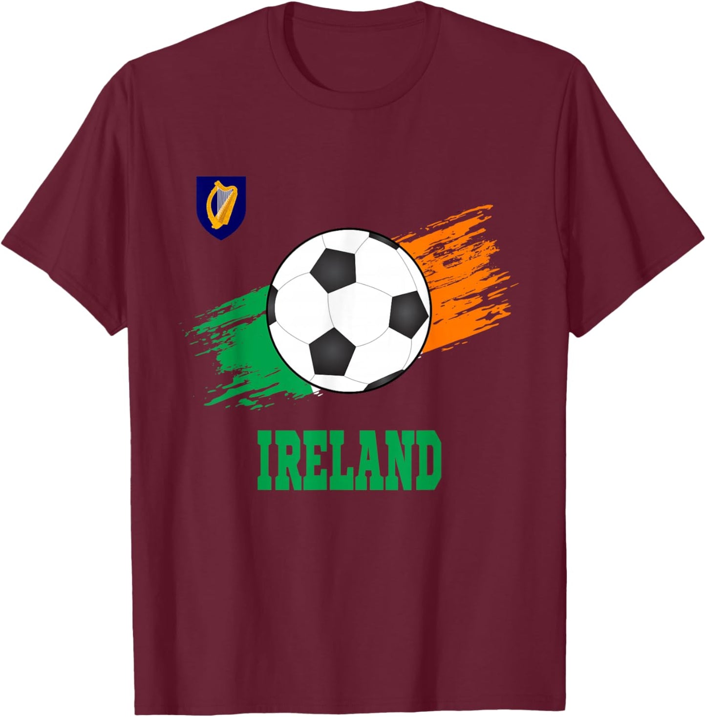Ireland Soccer Irish Football Ireland Futbol T-Shirt - T-Shirt | Maroon