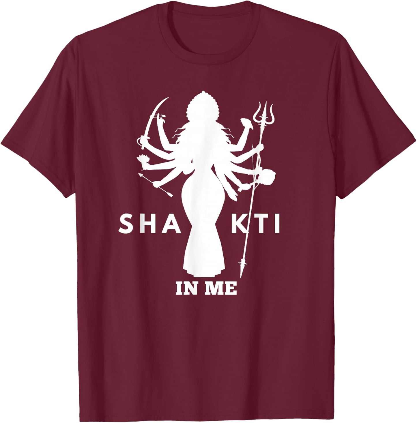 Jai Maa Kaali Design, Maa Durga Art, Hindu Goddess Kali T-Shirt - T-Shirt | Maroon