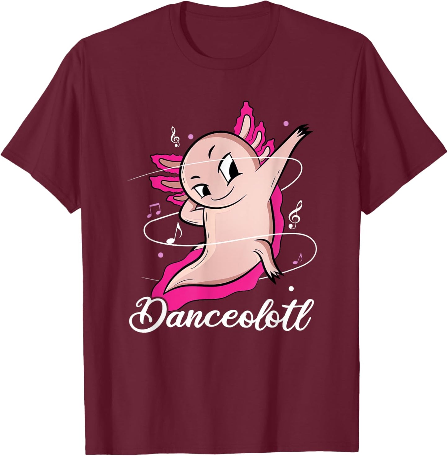 Axolotl Dancing Danceolotl Funny Amphibian Dancer Women T-Shirt - T-Shirt | Maroon