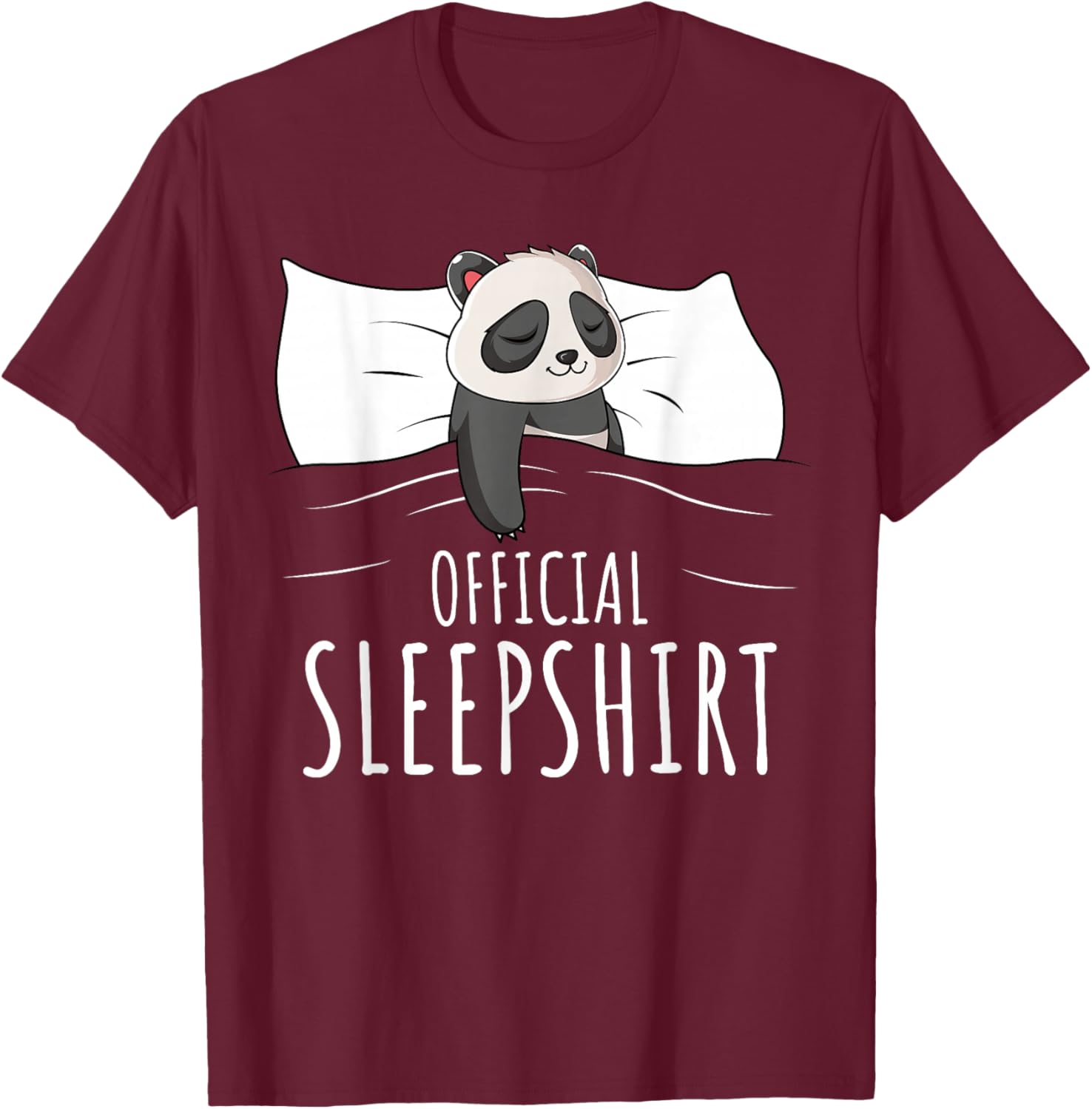 Panda Lover Official Sleepshirt T-Shirt - T-Shirt | Maroon