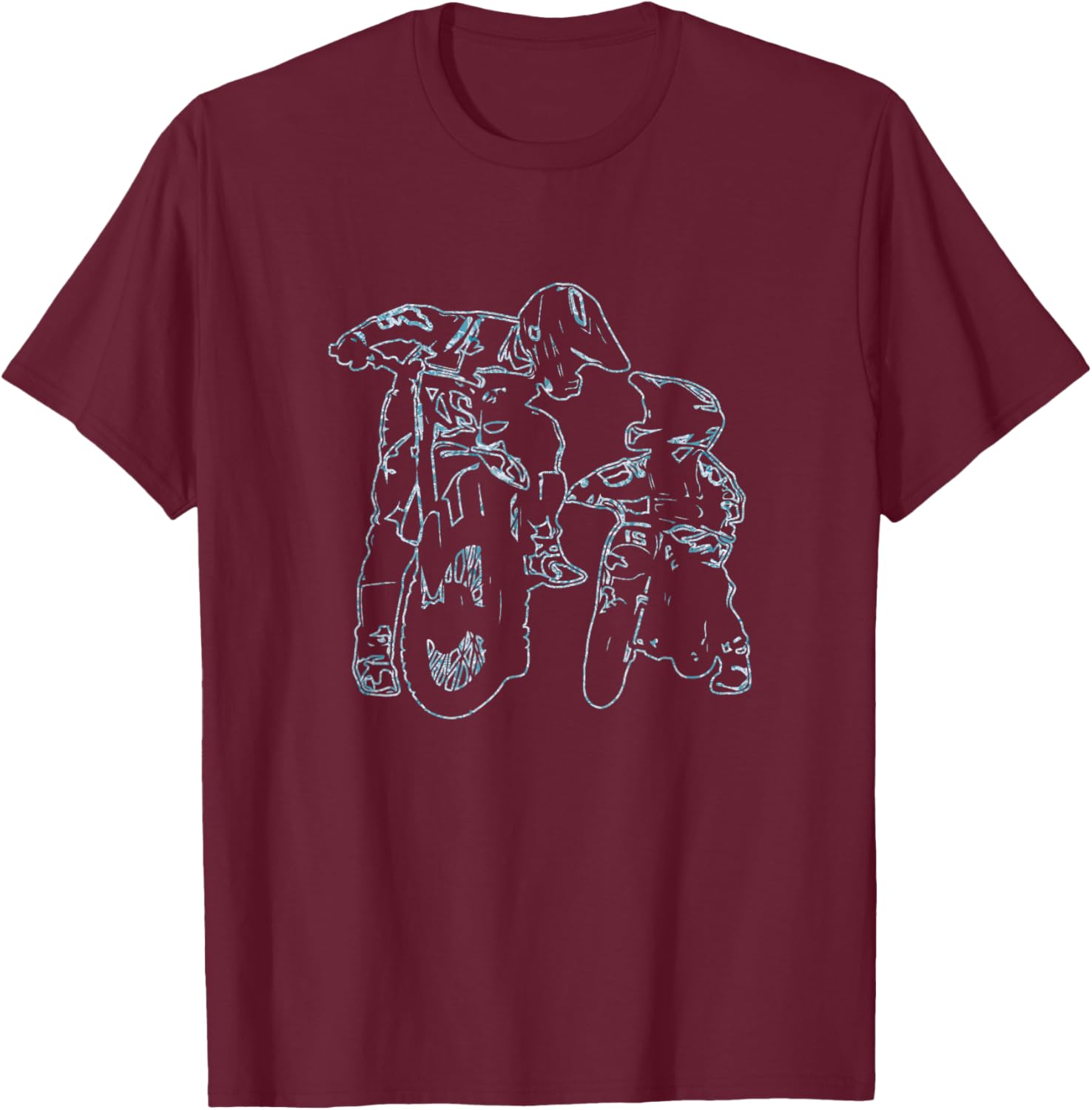 Father Son Dirt Bike Riding MX Motocross Biker T-Shirt - T-Shirt | Maroon